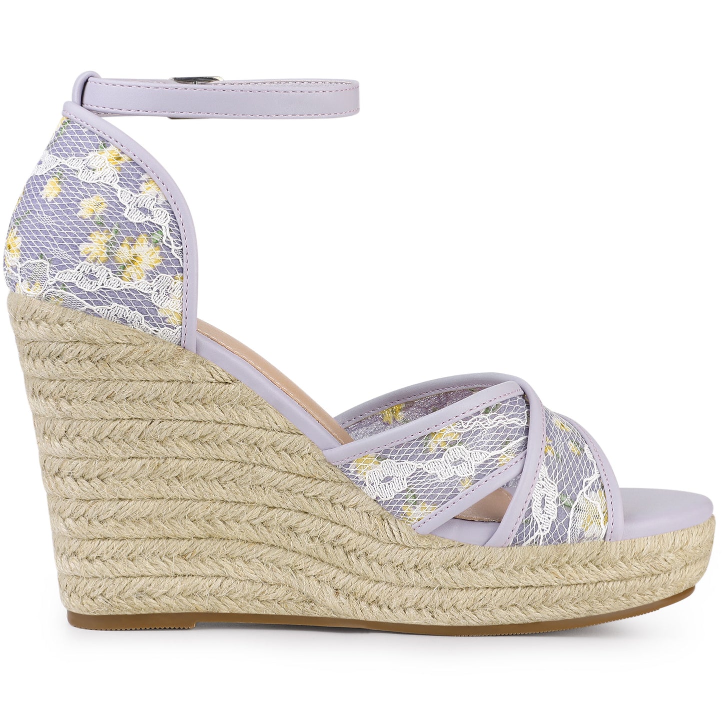 Women's Ankle Strap Espadrille Wedge Heel Sandals
