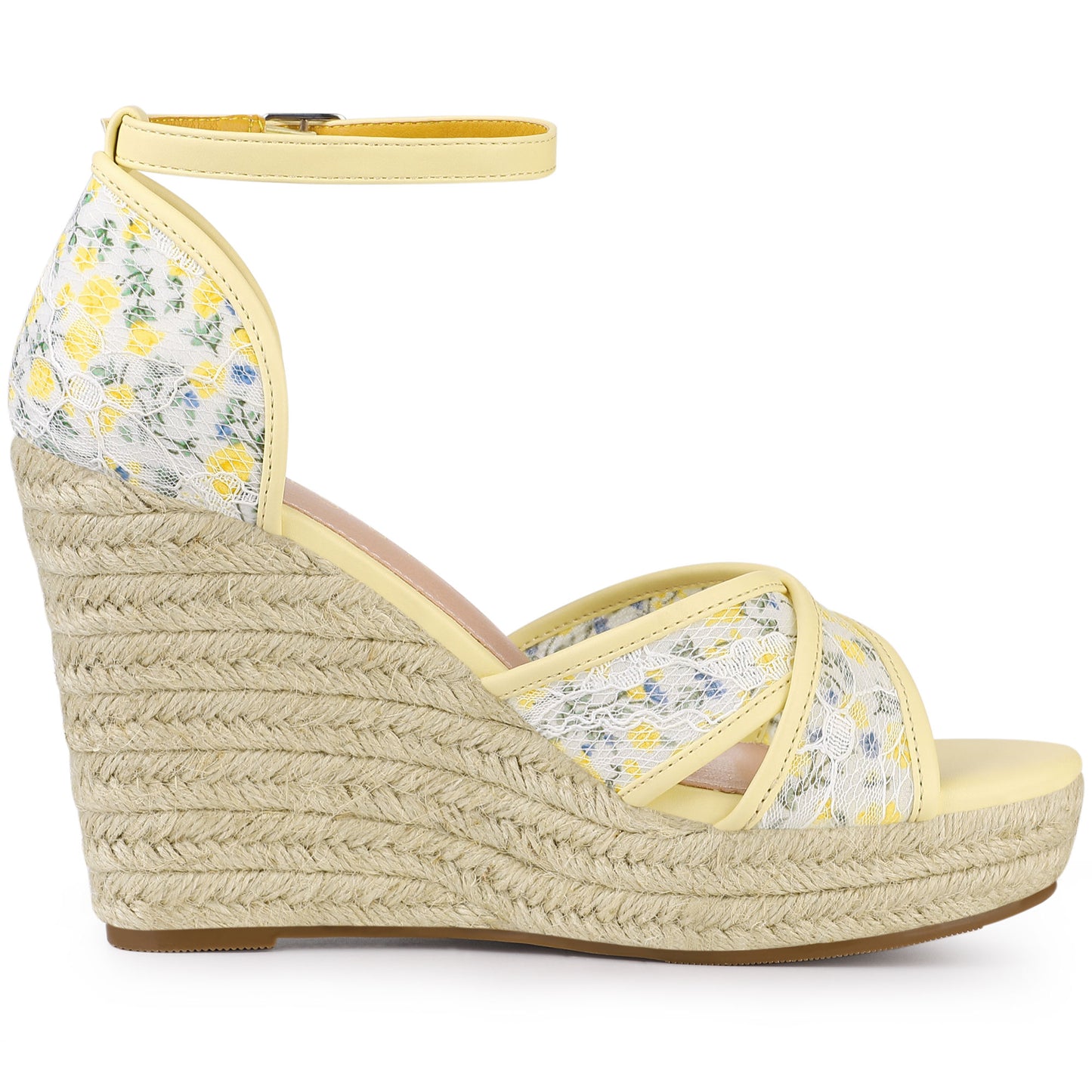 Women's Ankle Strap Espadrille Wedge Heel Sandals