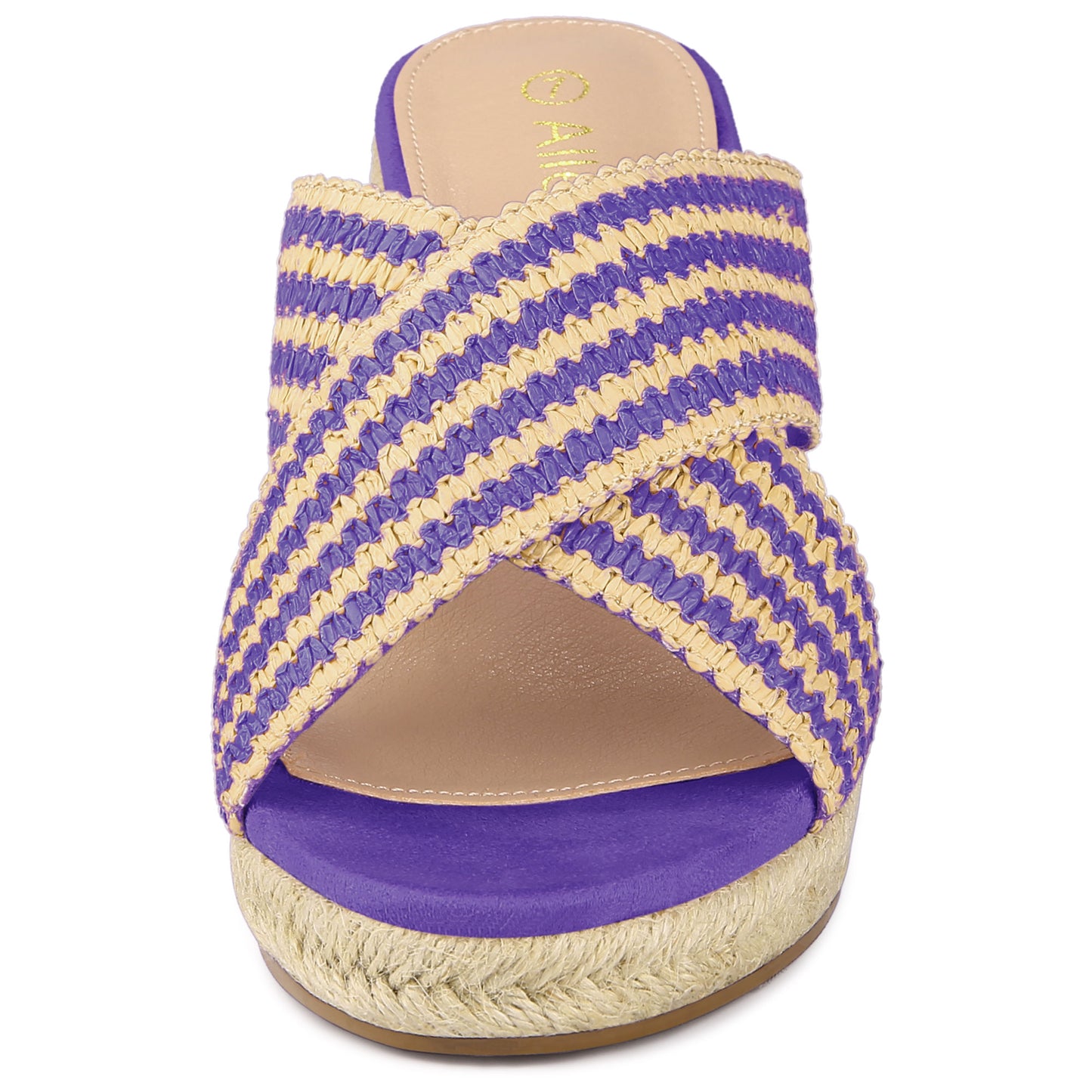 Sandalias de cuña con plataforma y tiras cruzadas para mujer