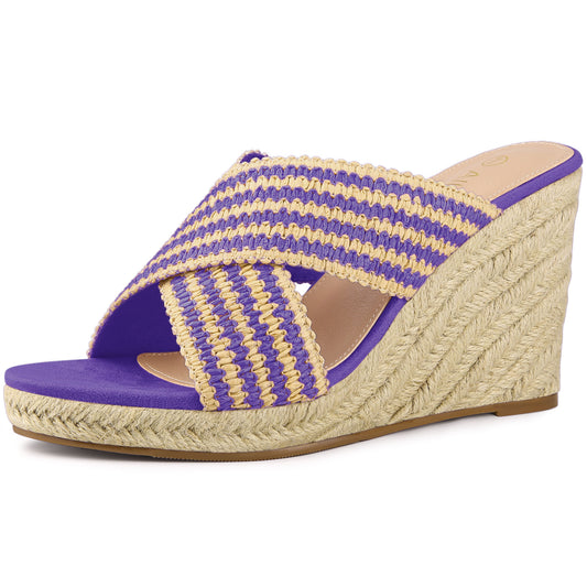 Women's Crisscross Strap Platform Wedge Sandals