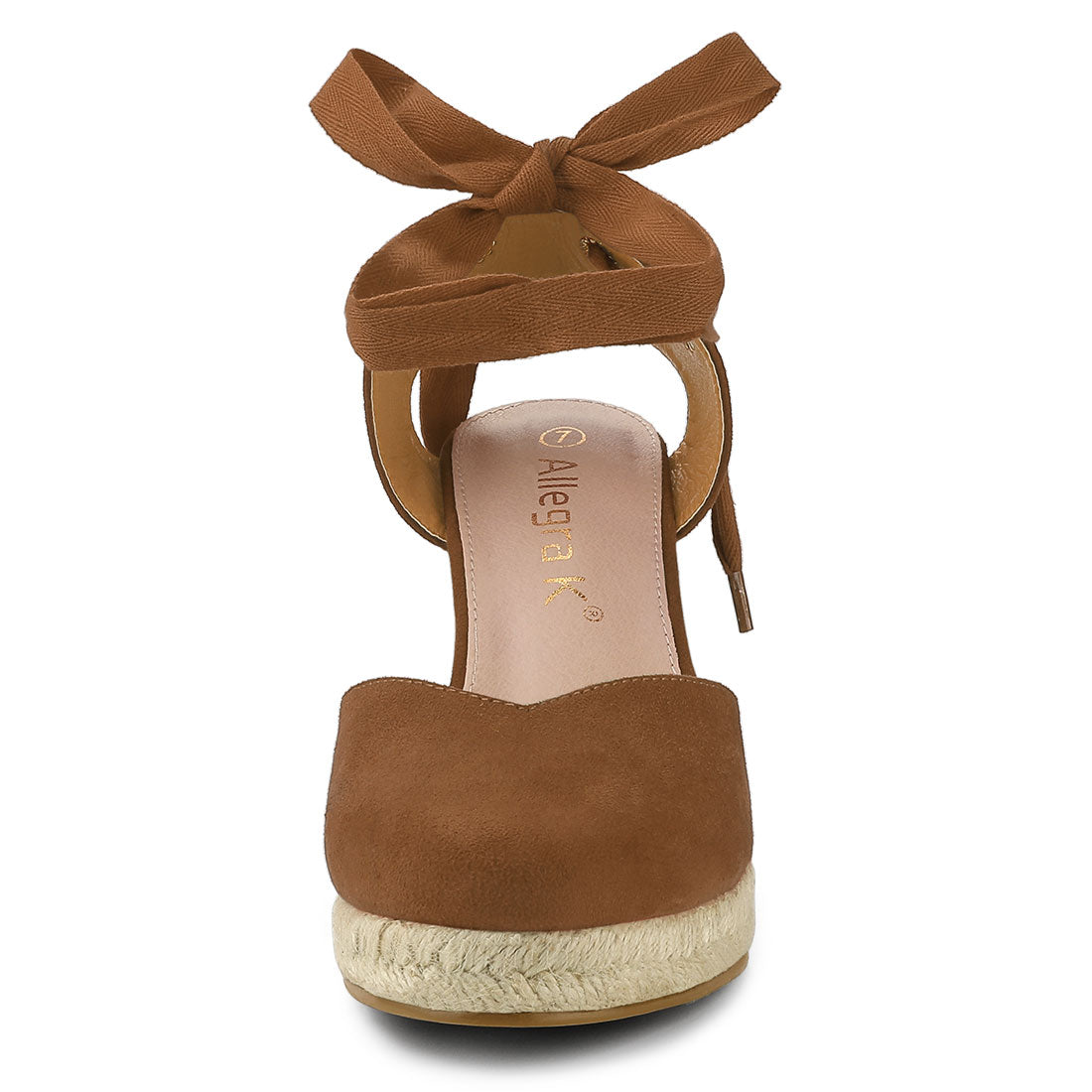 Women's Espadrille Platform Wedge Heel Lace Up Sandals