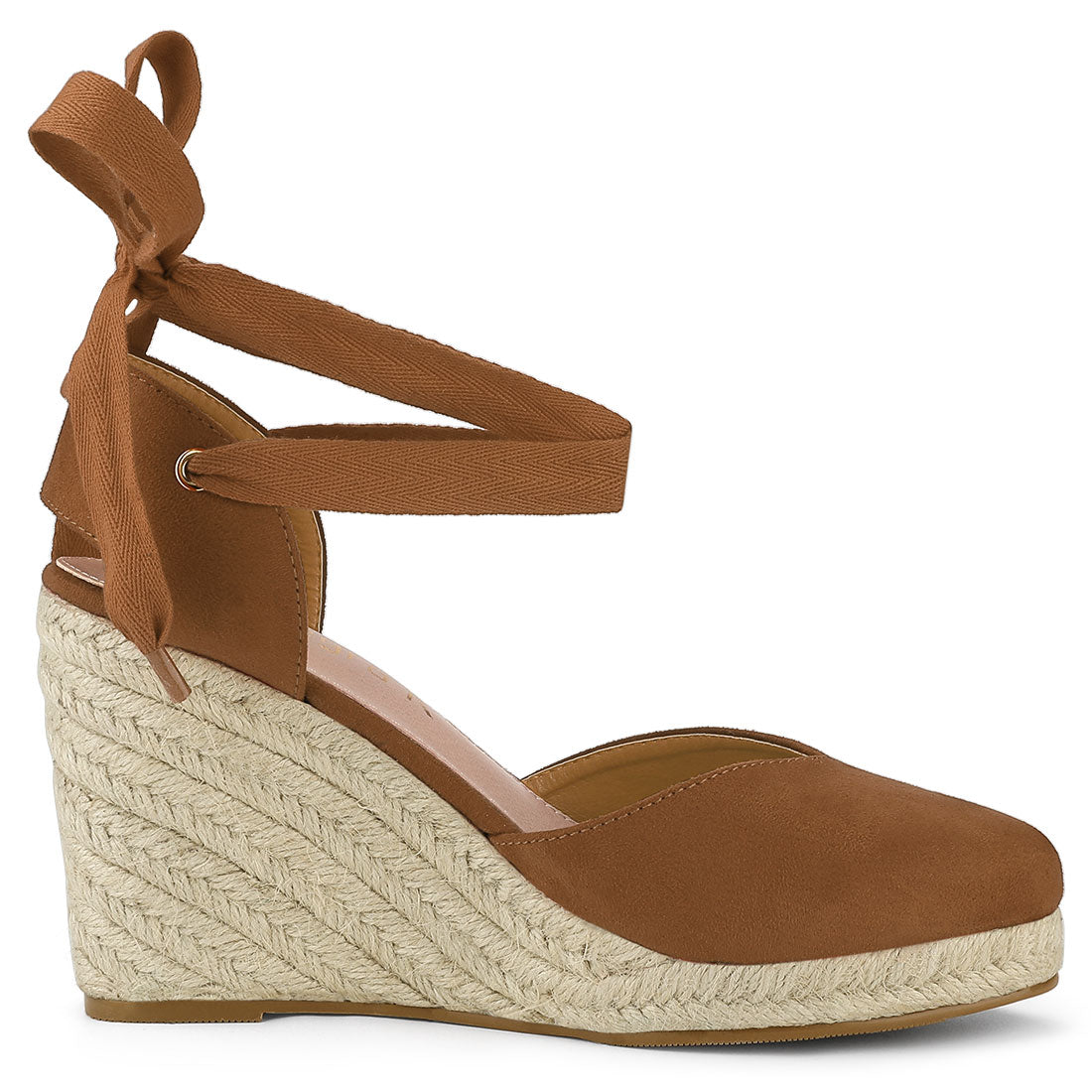 Women's Espadrille Platform Wedge Heel Lace Up Sandals