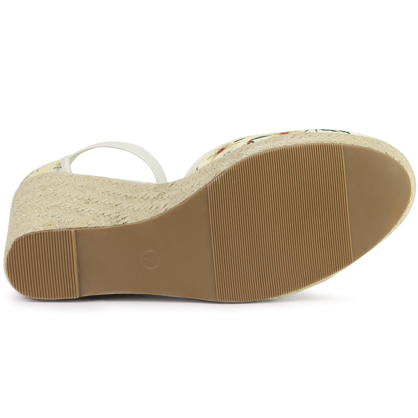 Sandalias de cuña con plataforma y encaje para mujer