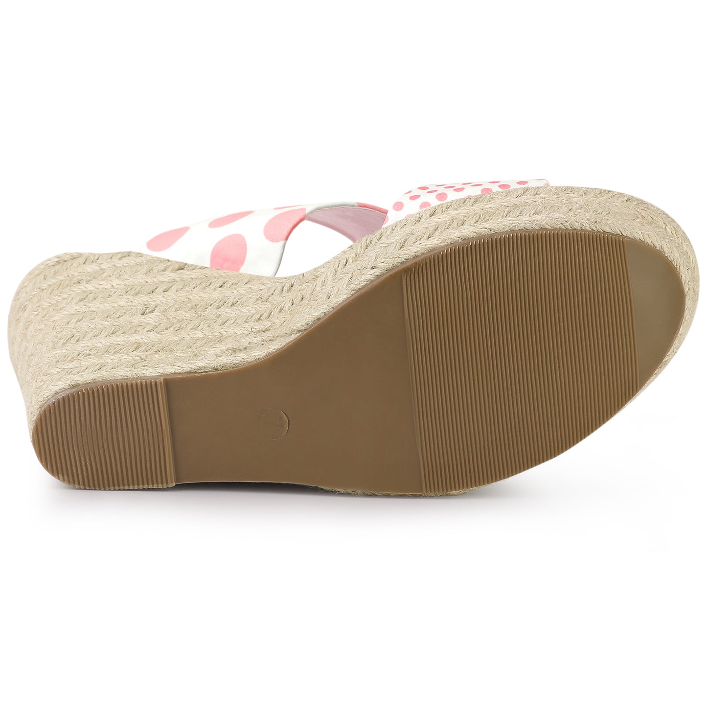 Sandalias de cuña con plataforma y tacón de lunares para mujer