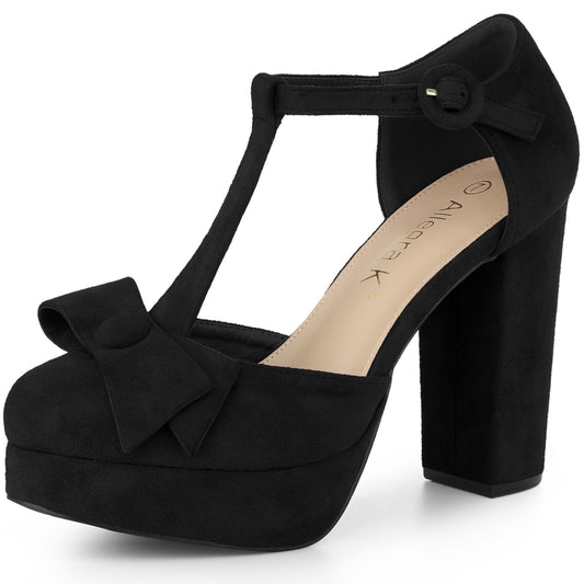 Zapatos de vestir Mary Jane con plataforma y tacón grueso para mujer