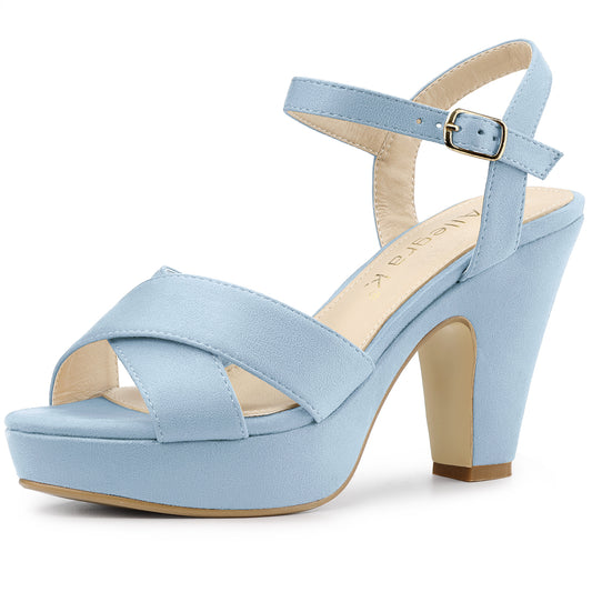 Women's Platform Chunky Heel Slingback Sandals