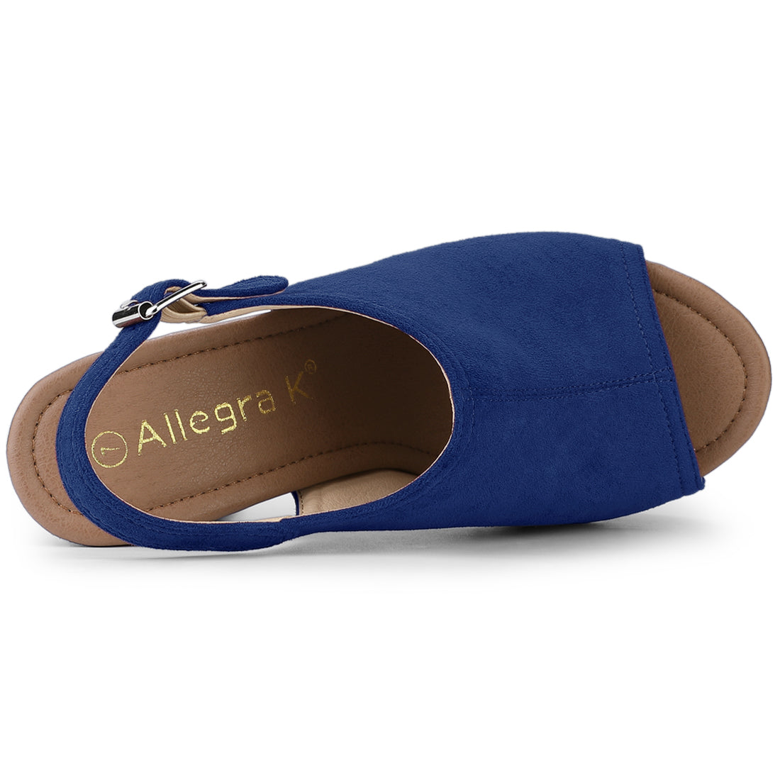 Sandalias de tacón grueso con plataforma y tira trasera para mujer