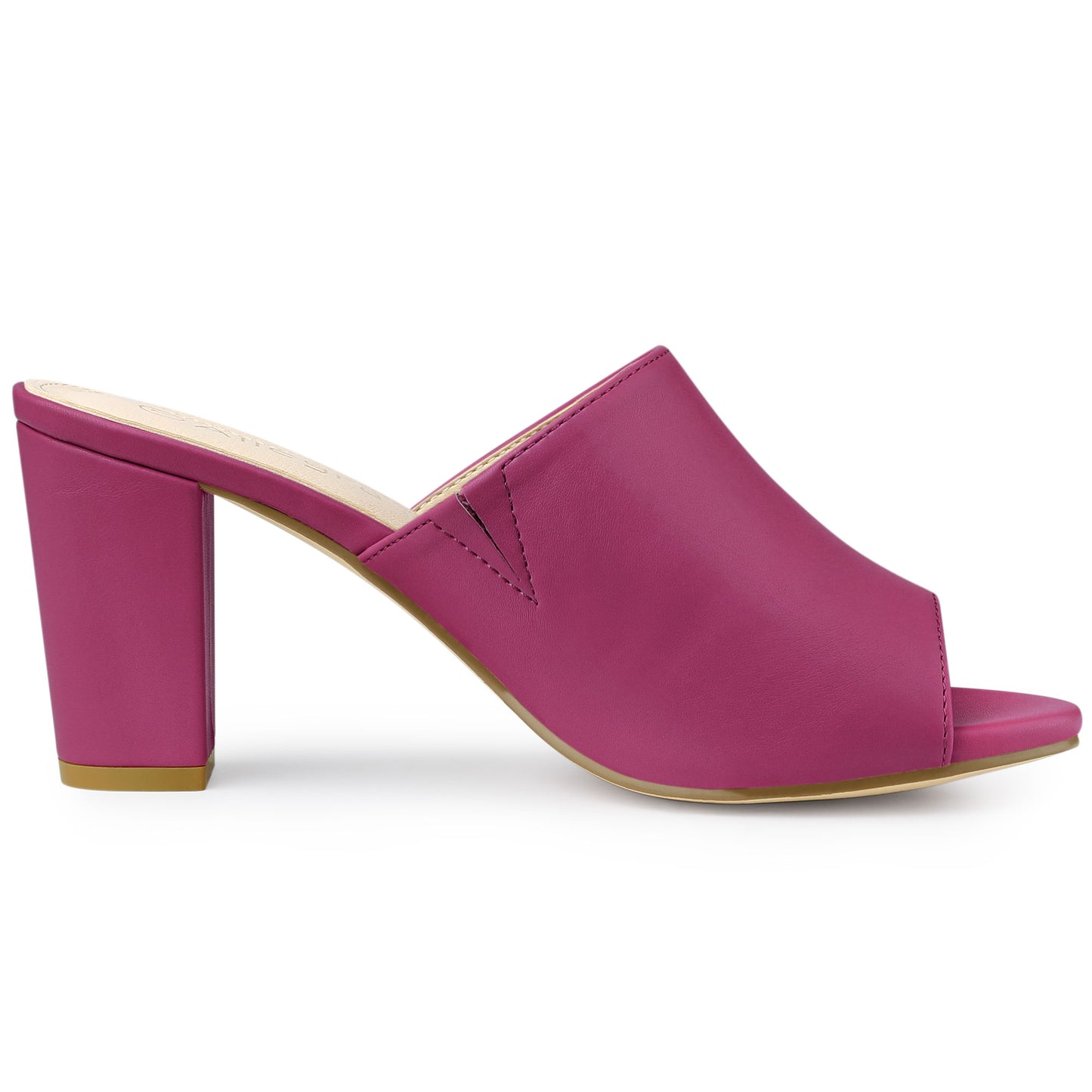 Women's Slip On Block Heel Slide Sandals