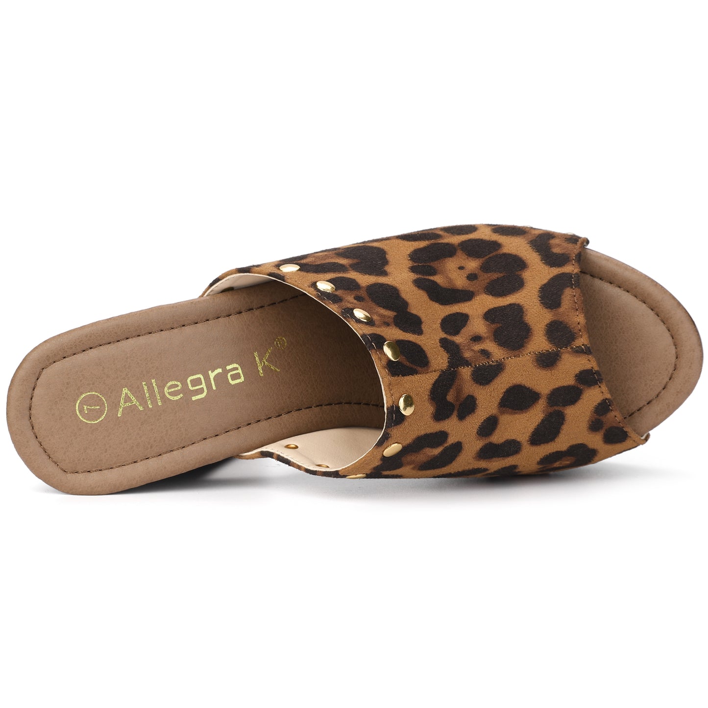 Women's Open Toe Platform Block Heel Slides Sandals