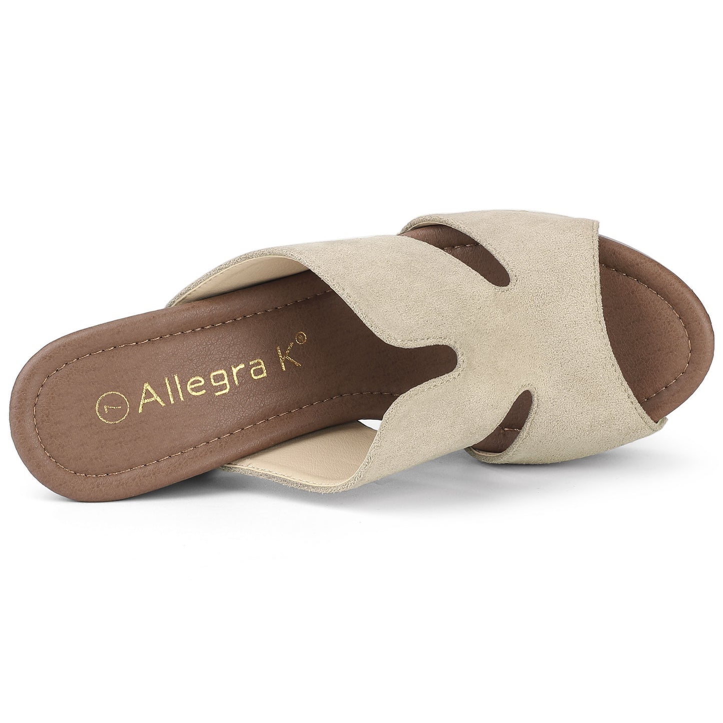 Sandalias de tacón alto con plataforma de ante sintético para mujer
