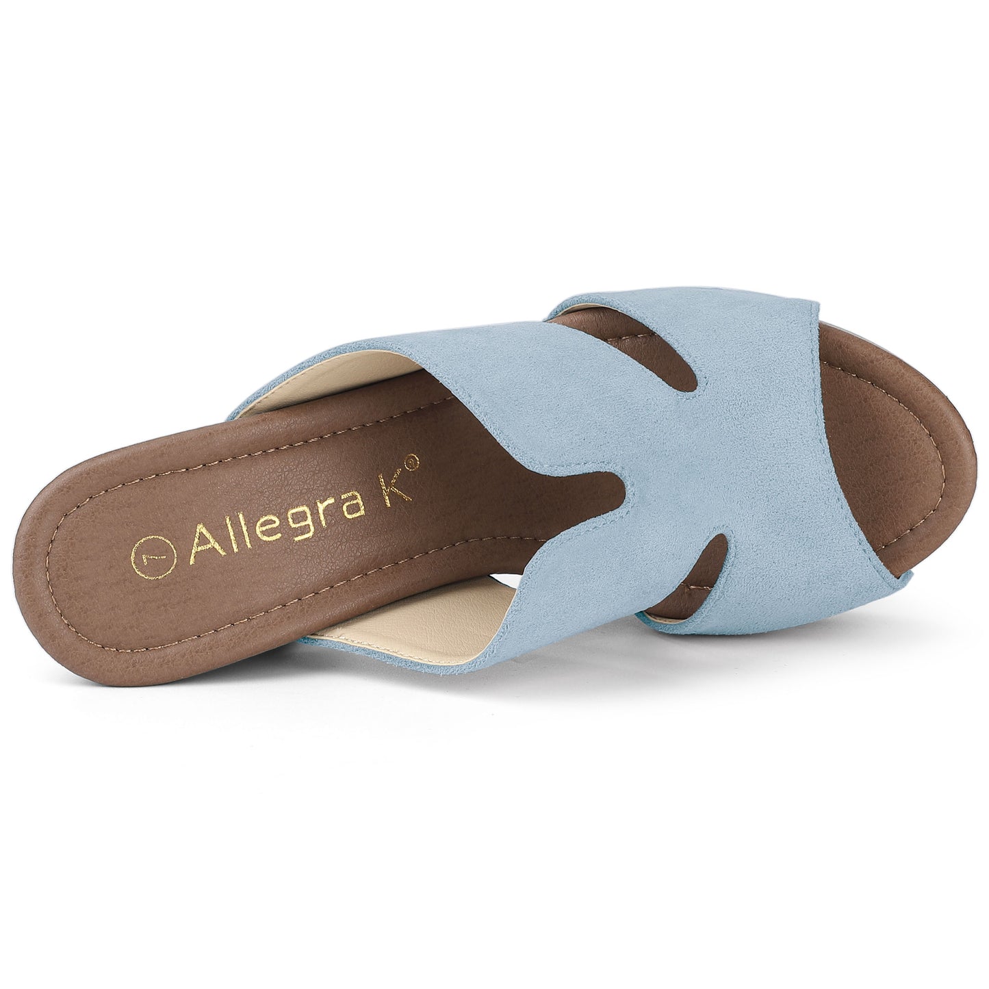 Sandalias de tacón alto con plataforma de ante sintético para mujer