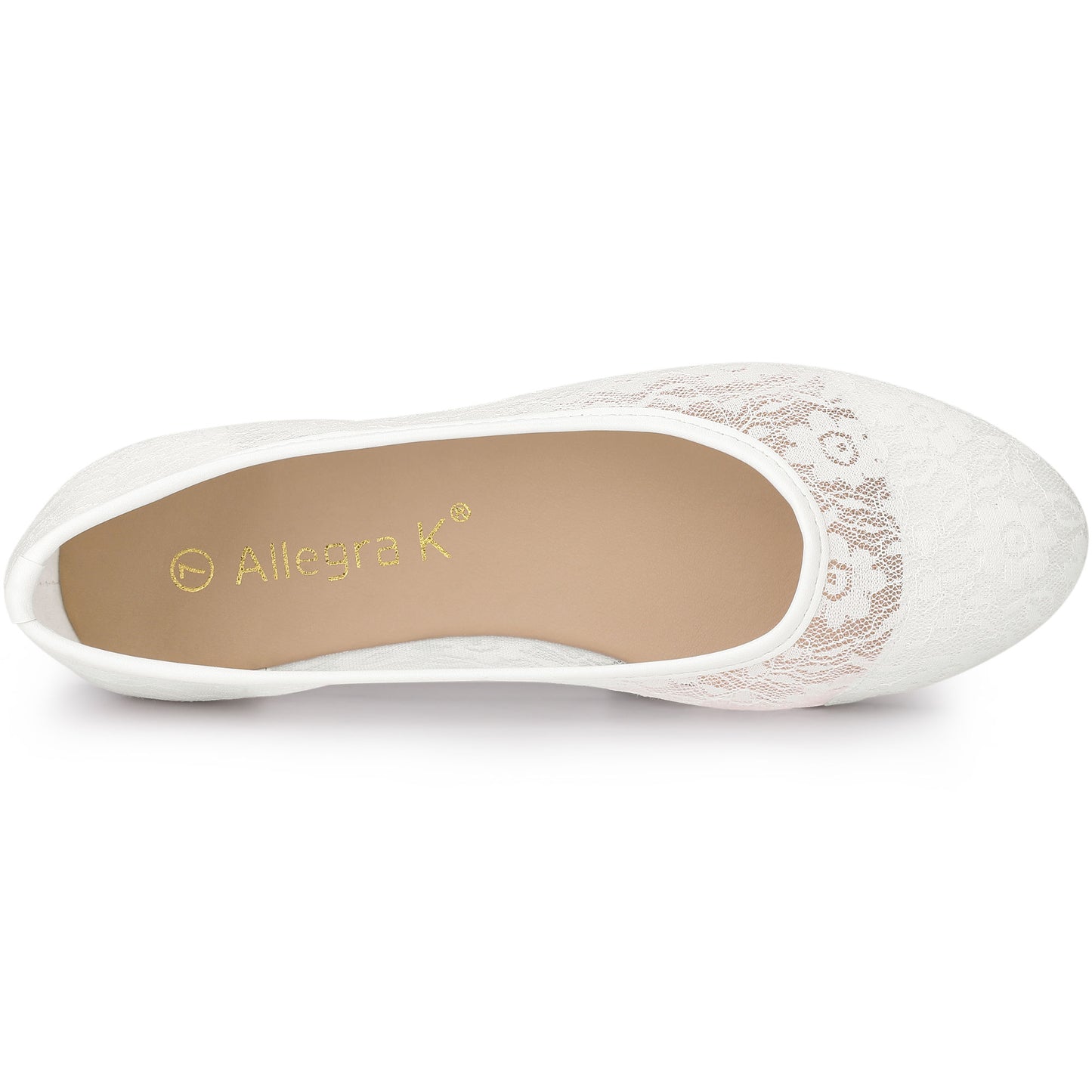 Bailarinas transpirables sin cordones con diseño floral de malla de encaje para mujer