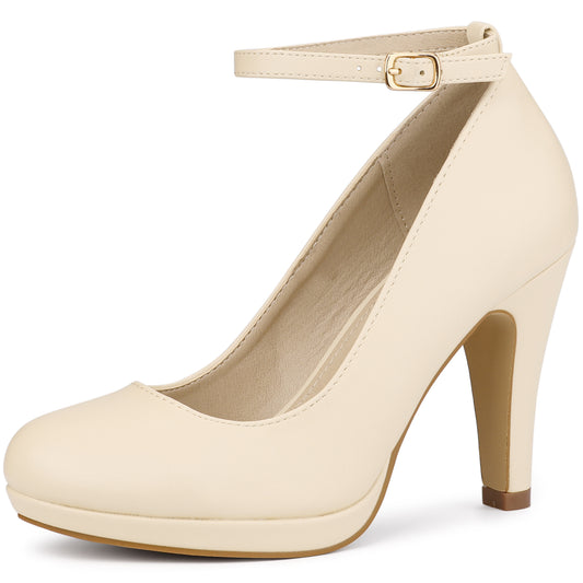 Zapatos Mary Jane para mujer con tiras en el tobillo y tacón alto de aguja