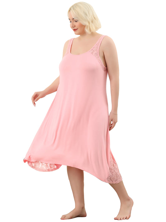 Women's Plus Size Lingerie Lace Chemise Nightgown Sleepwear Nightdress
