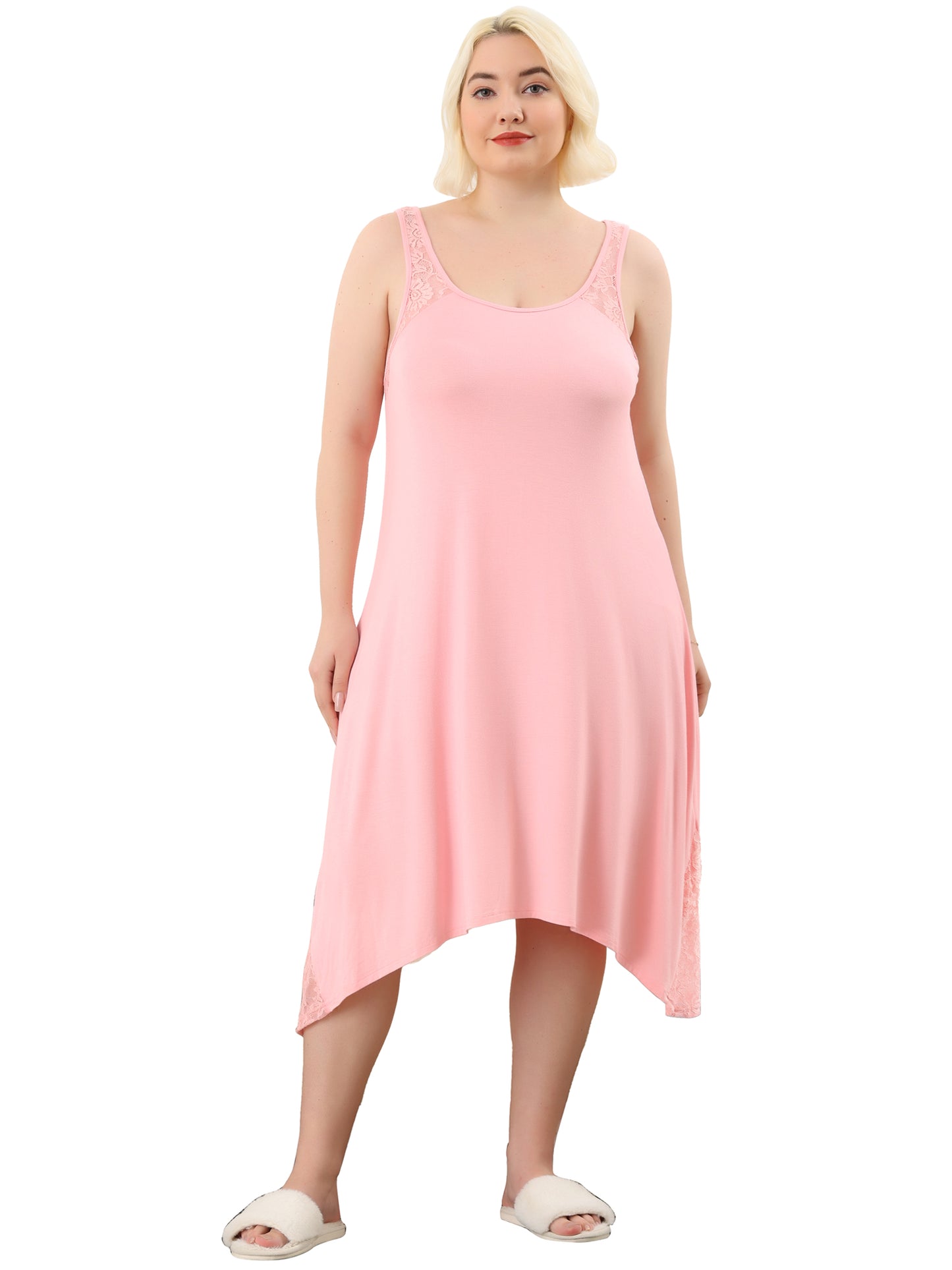 Women's Plus Size Lingerie Lace Chemise Nightgown Sleepwear Nightdress