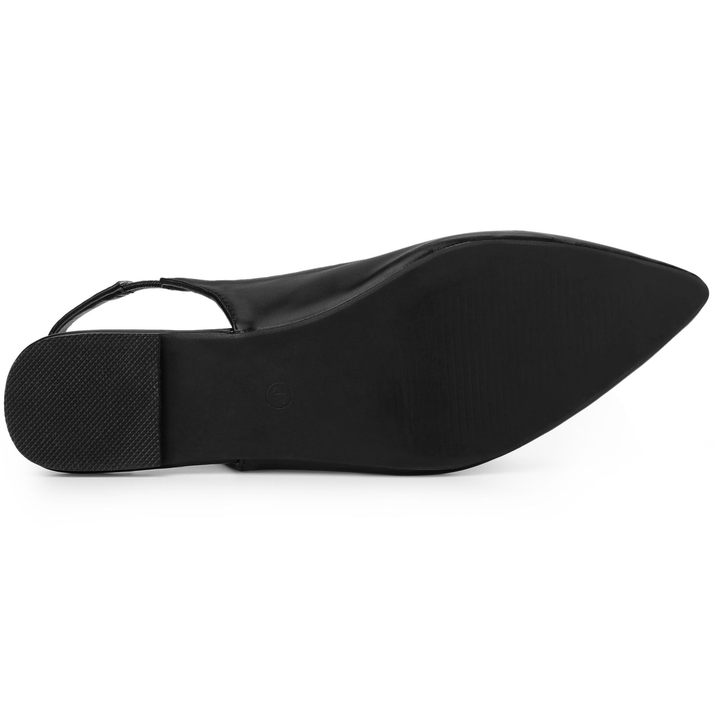 Zapatos de tacón de punta puntiaguda para mujer, zapatos planos con tira trasera