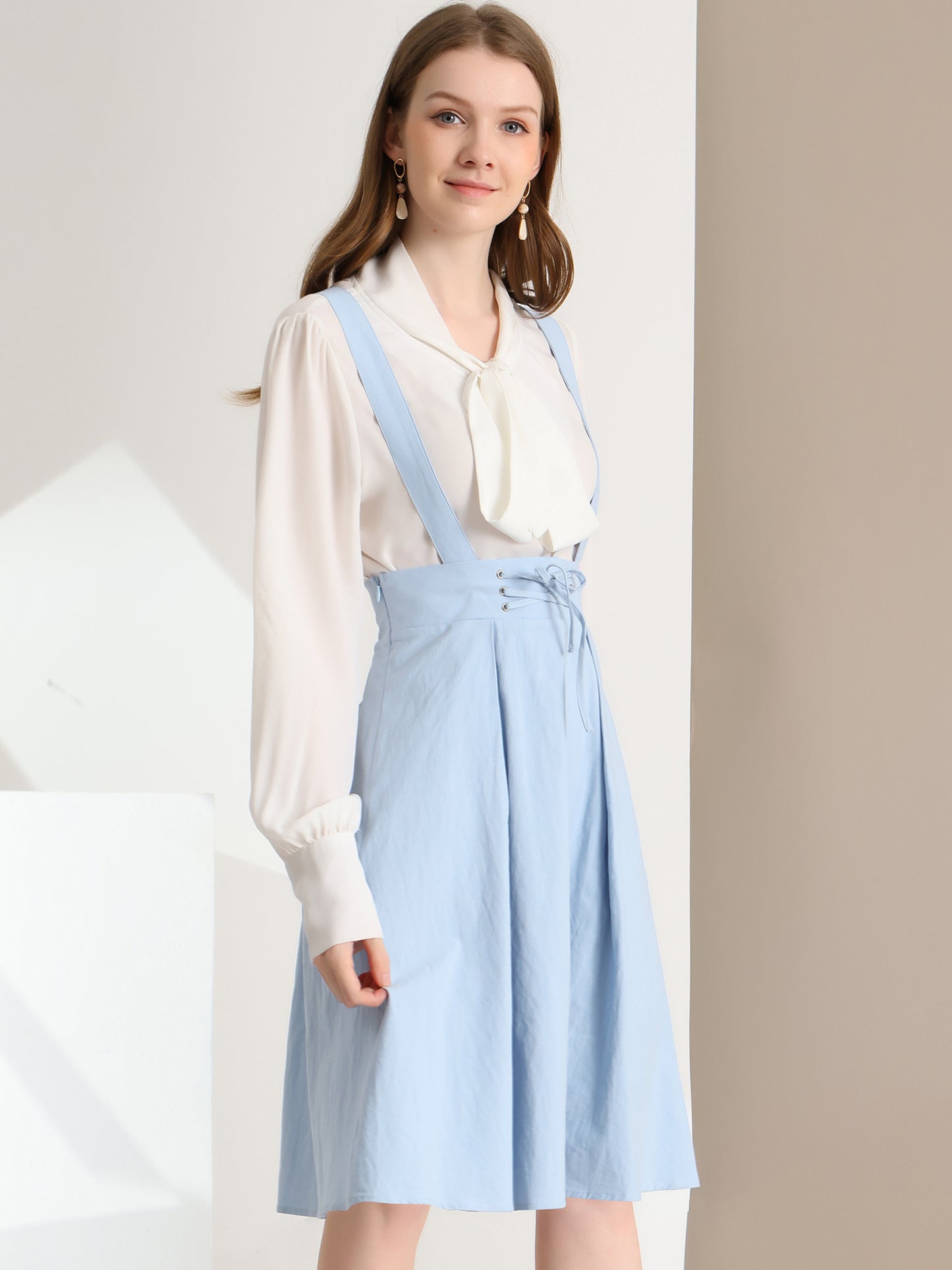 Falda con tirantes y cintura alta para mujer, mono, corsé, falda skater, minivestido corto