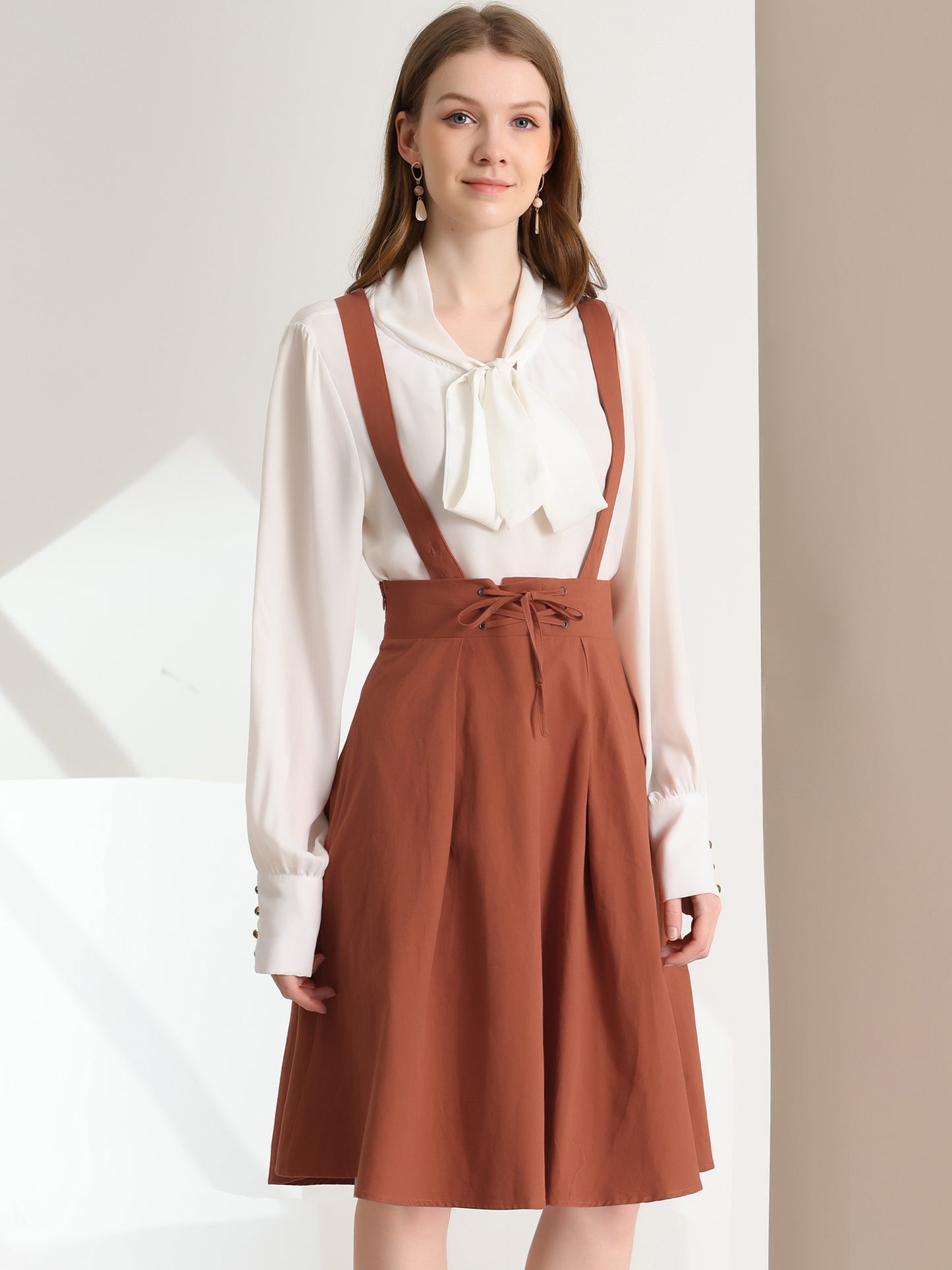 Falda con tirantes y cintura alta para mujer, mono, corsé, falda skater, minivestido corto