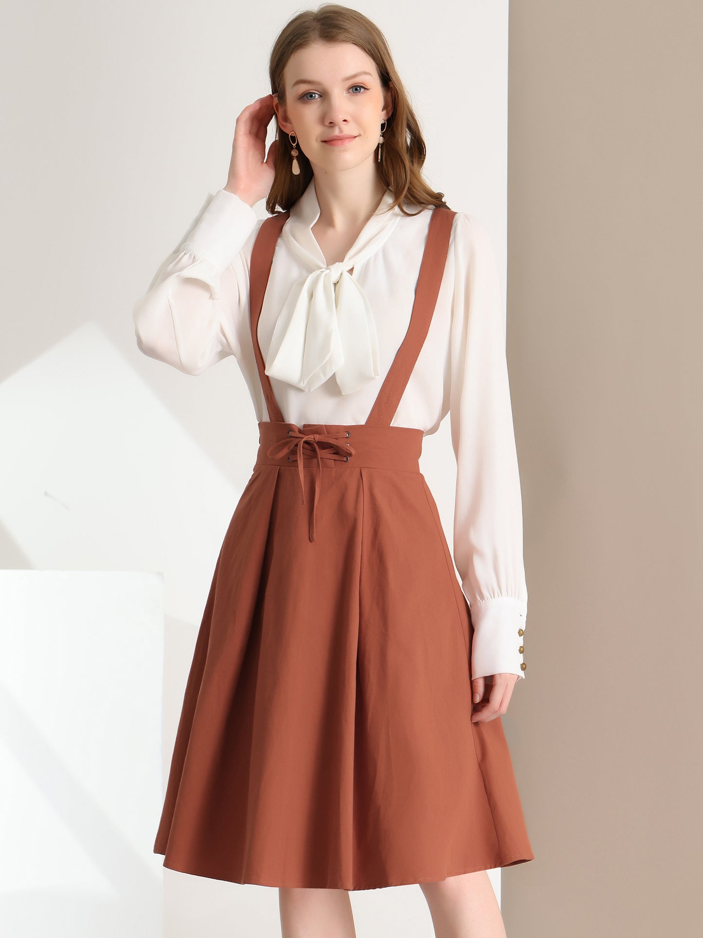 Falda con tirantes y cintura alta para mujer, mono, corsé, falda skater, minivestido corto