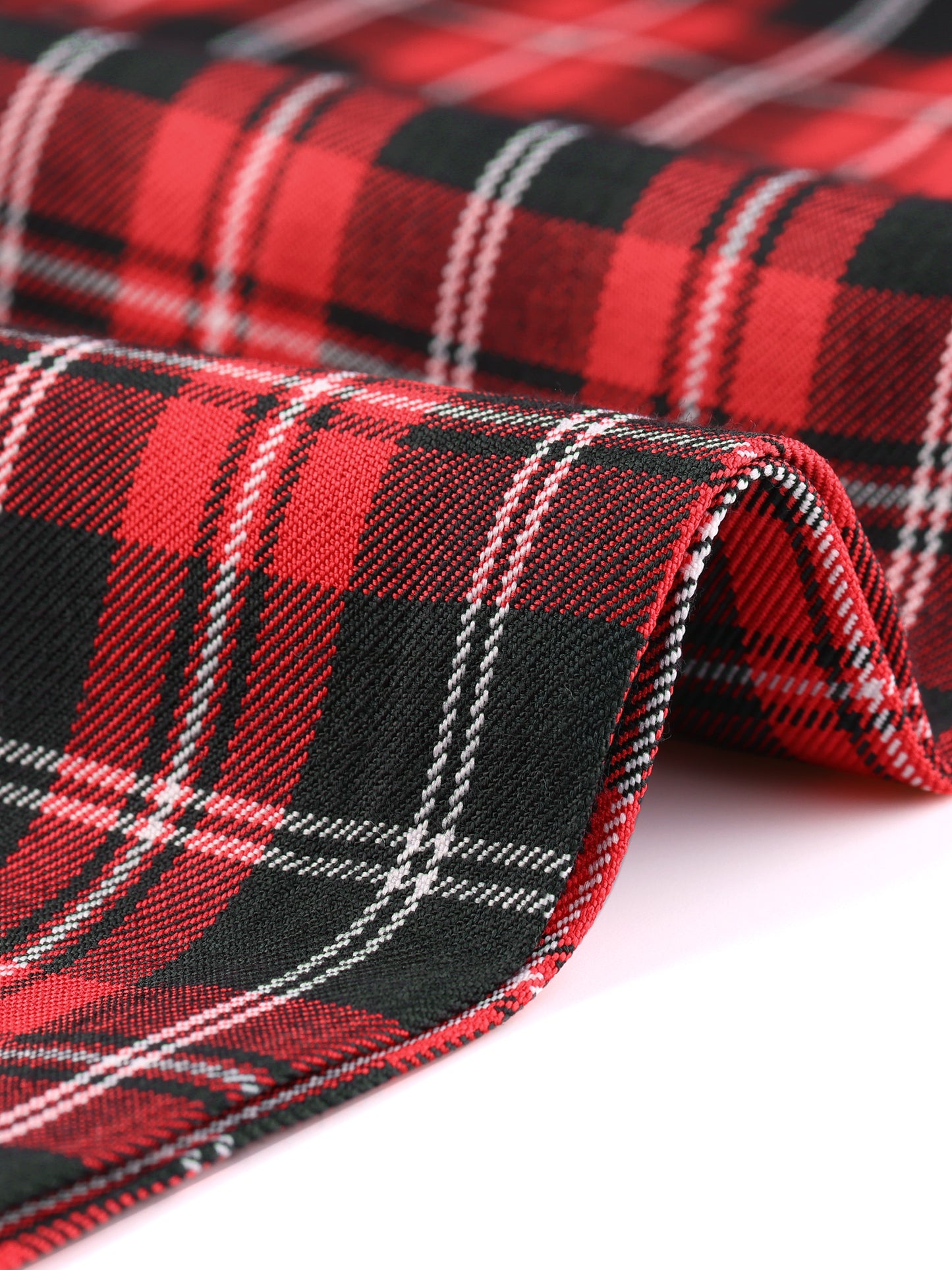 Women's Plaid Pants Elastic Waist Casual Work Office Long Trousers