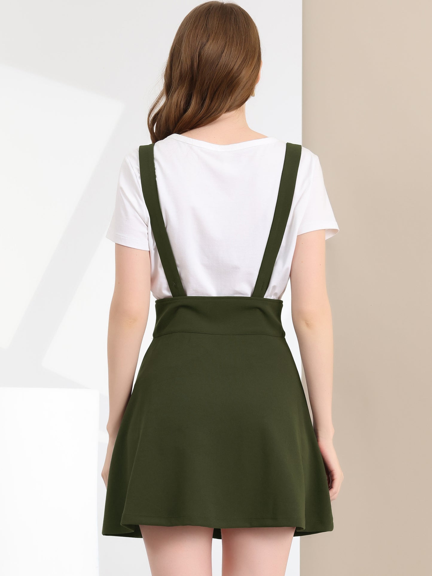 Women's Overall Skirt Straps Flared Skater Short Suspender Skirt