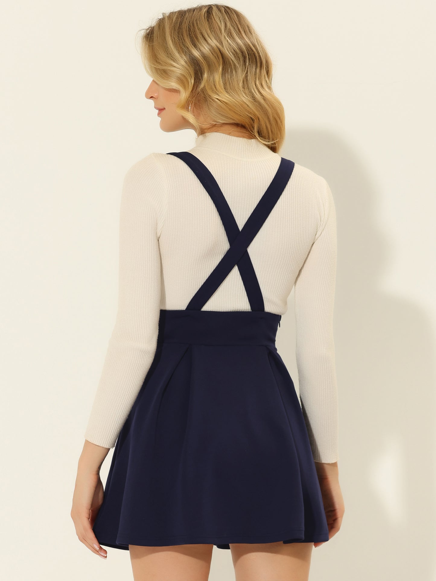 Women's High Waist Brace Skirts A-Line Mini Lace Up Suspender Skirt