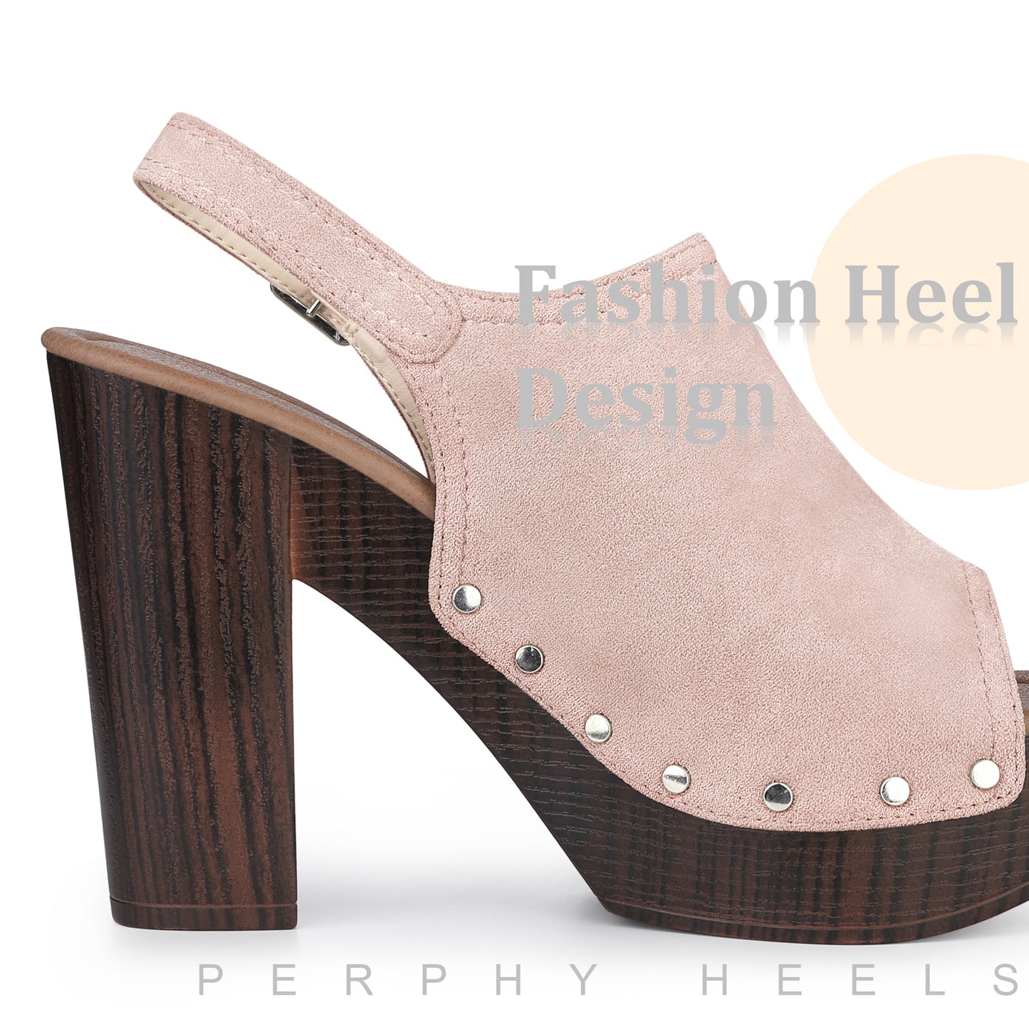 Sandalias de plataforma con tacón grueso y tira trasera para mujer