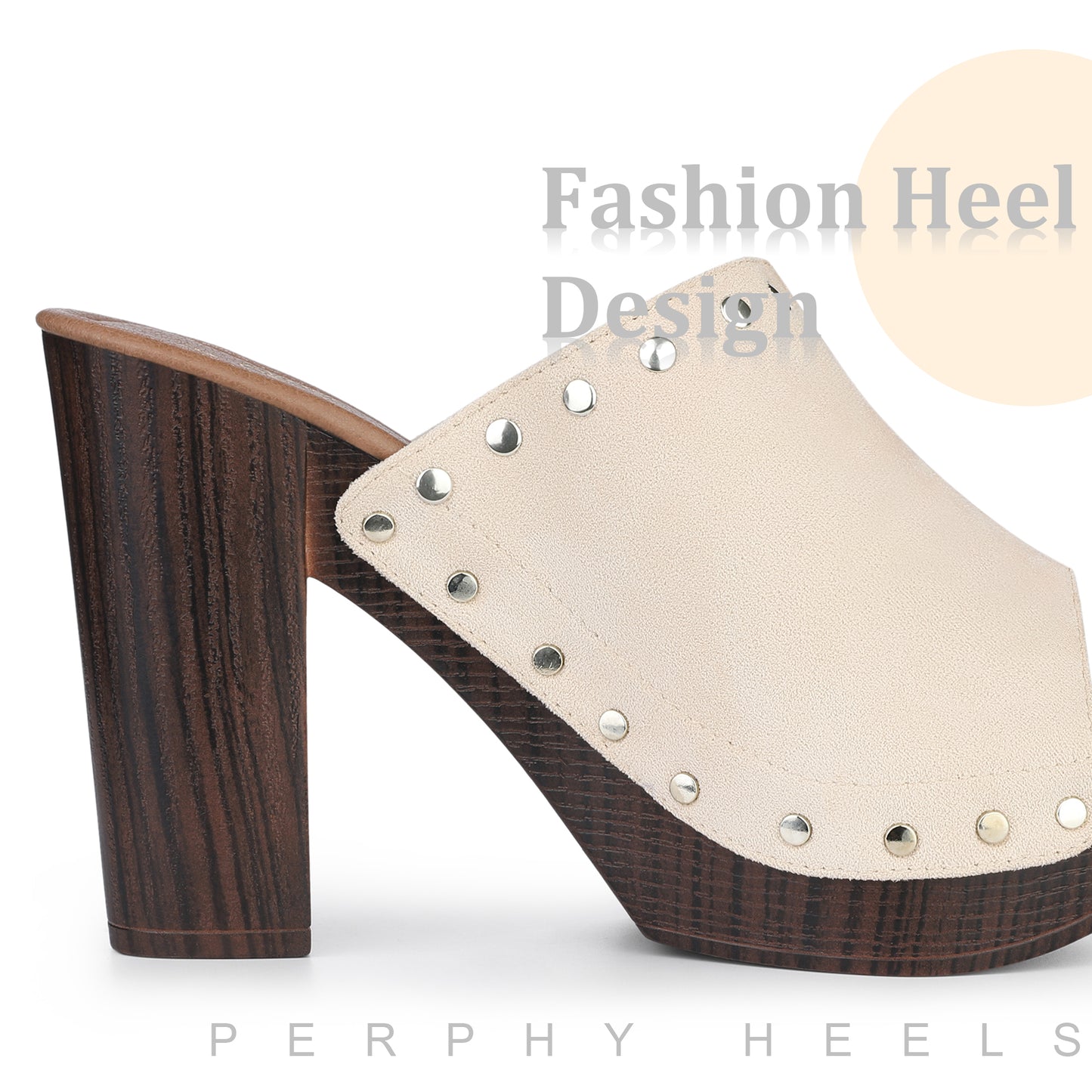 Women Open Toe Platform Chunky Heel Slides Sandals