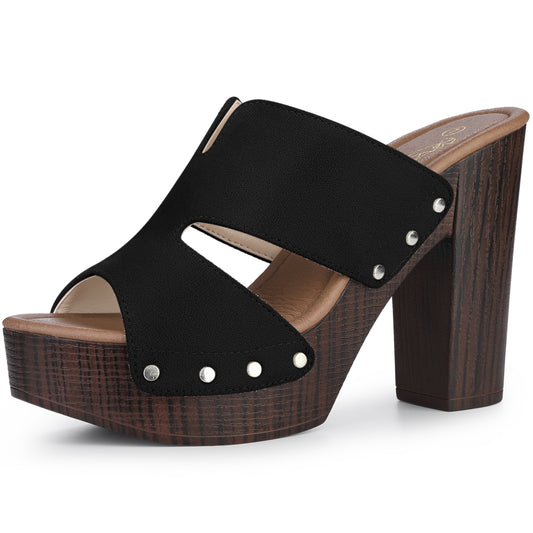Sandalias de plataforma con tacón alto y plataforma para mujer