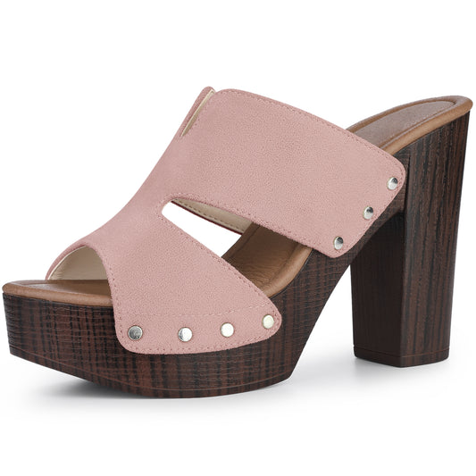 Sandalias de plataforma con tacón alto y plataforma para mujer