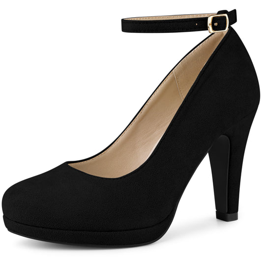 Zapatos Mary Jane para mujer con tacones de aguja y punta redonda