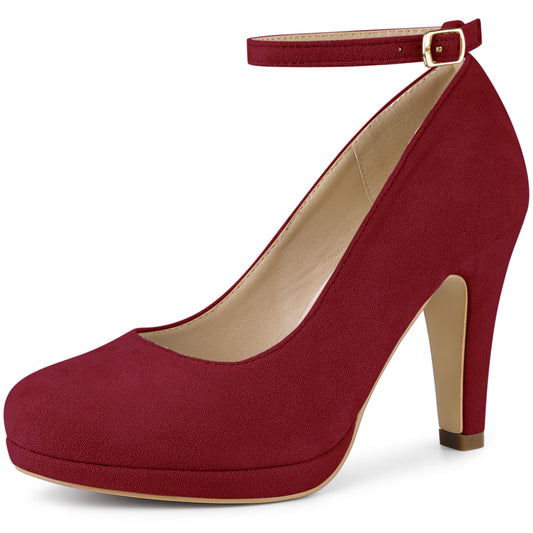 Zapatos Mary Jane para mujer con tacones de aguja y punta redonda