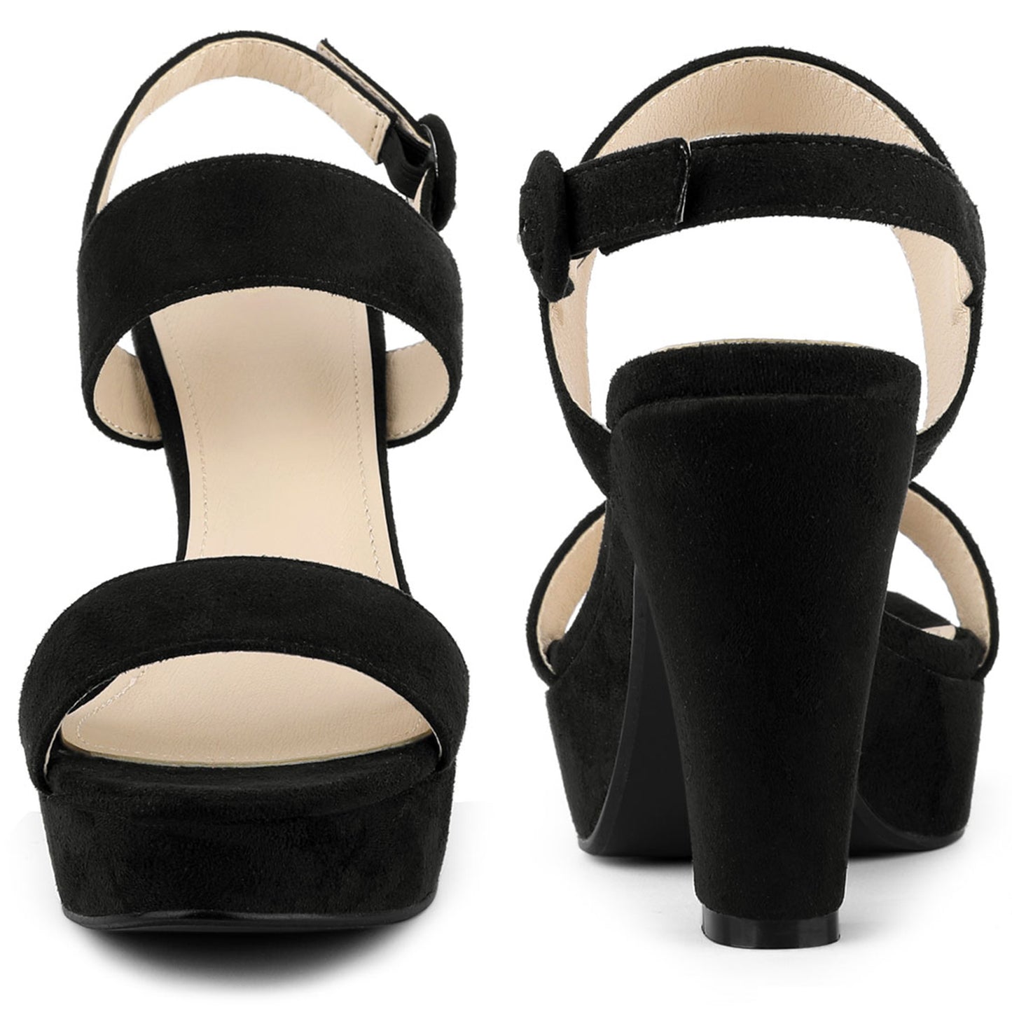 Women's Platform Slingback Block Heeled Sandals