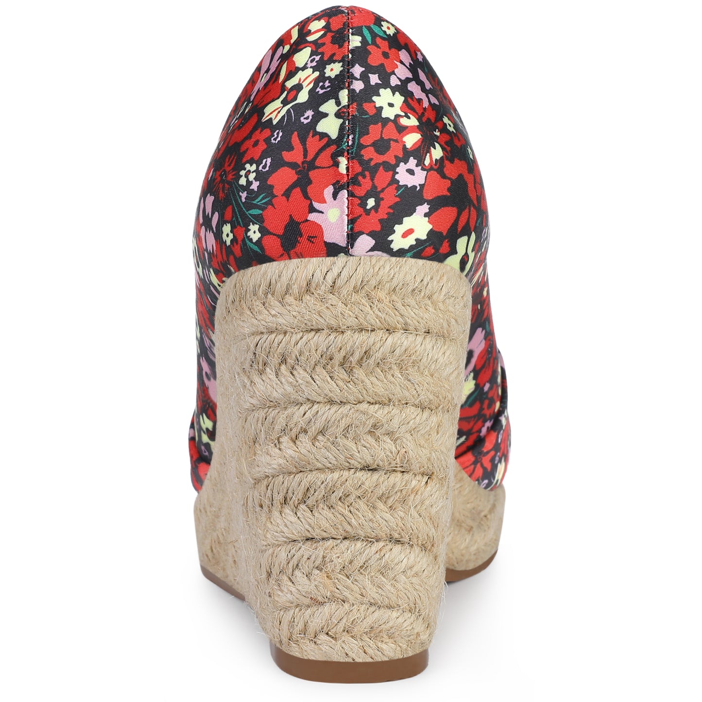 Women's Floral Peep Toe Platform Pumps Espadrille Wedge Sandals