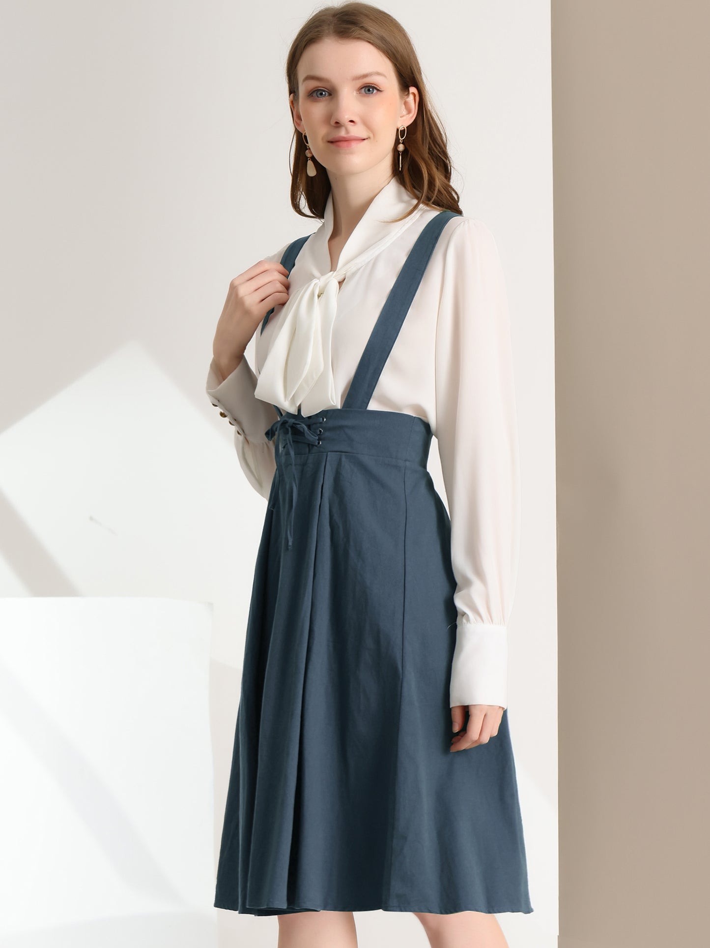 Falda con tirantes y cintura alta para mujer, mono, corsé, falda skater, minivestido corto