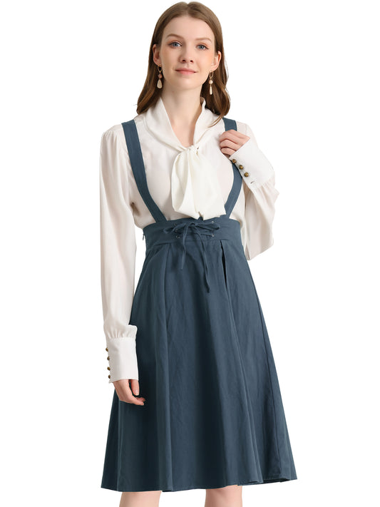 Women's Suspender Skirt High Waist Overall Corset Skater Skirt Short Mini Dress