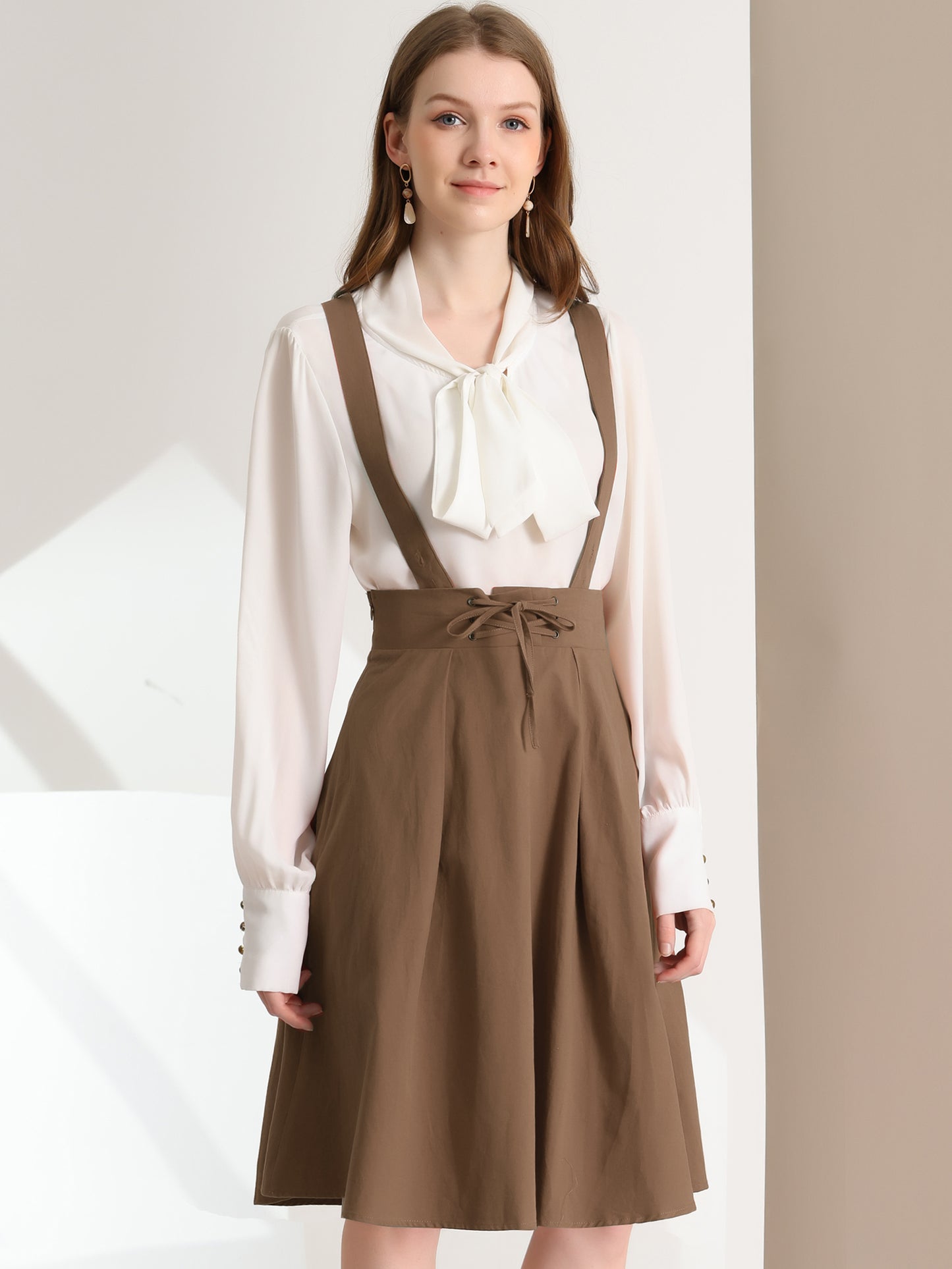 Falda con tirantes y cintura alta para mujer, mono, corsé, falda skater, minivestido corto