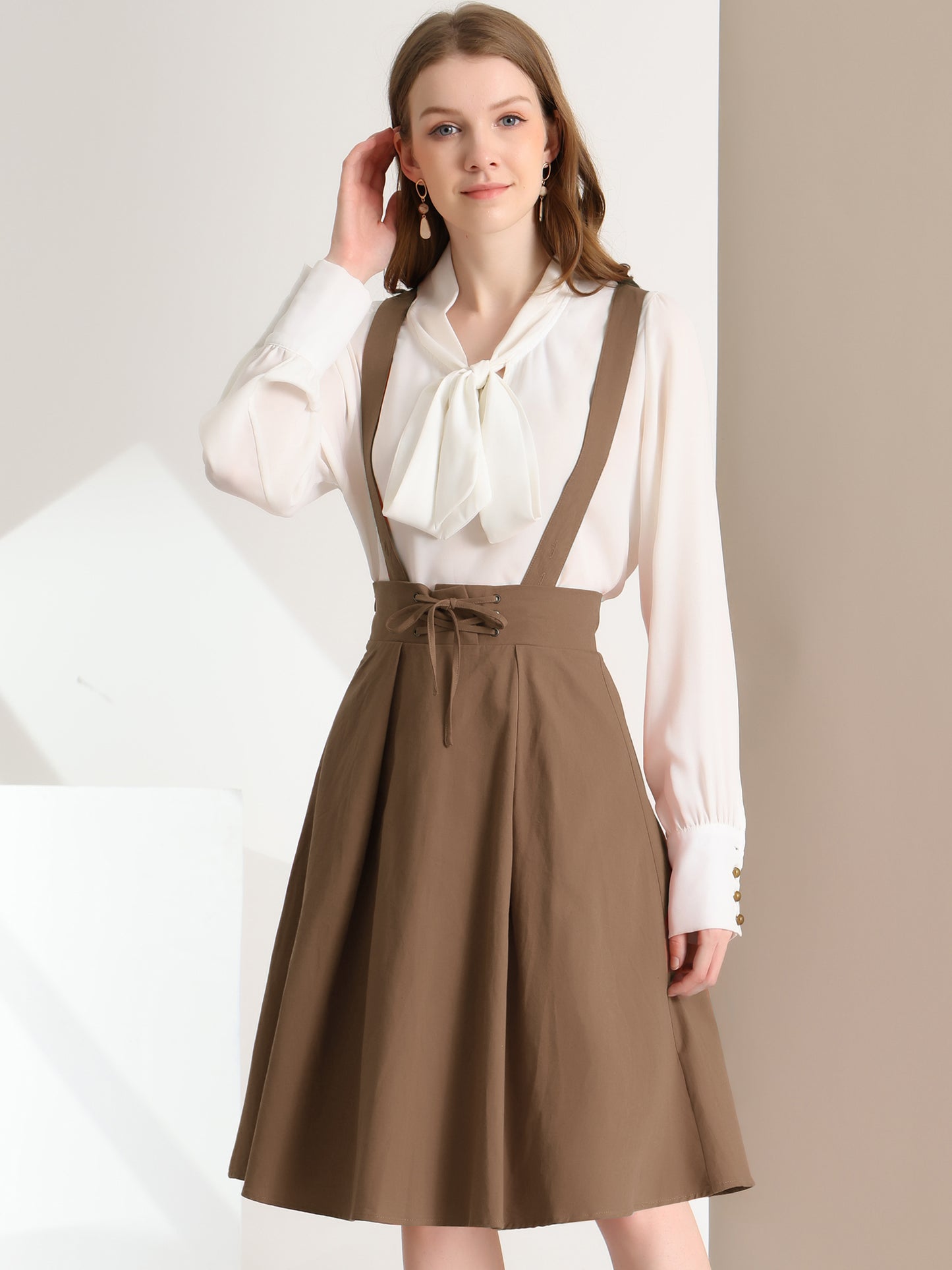 Falda con tirantes y cintura alta para mujer, mono, corsé, falda skater, minivestido corto