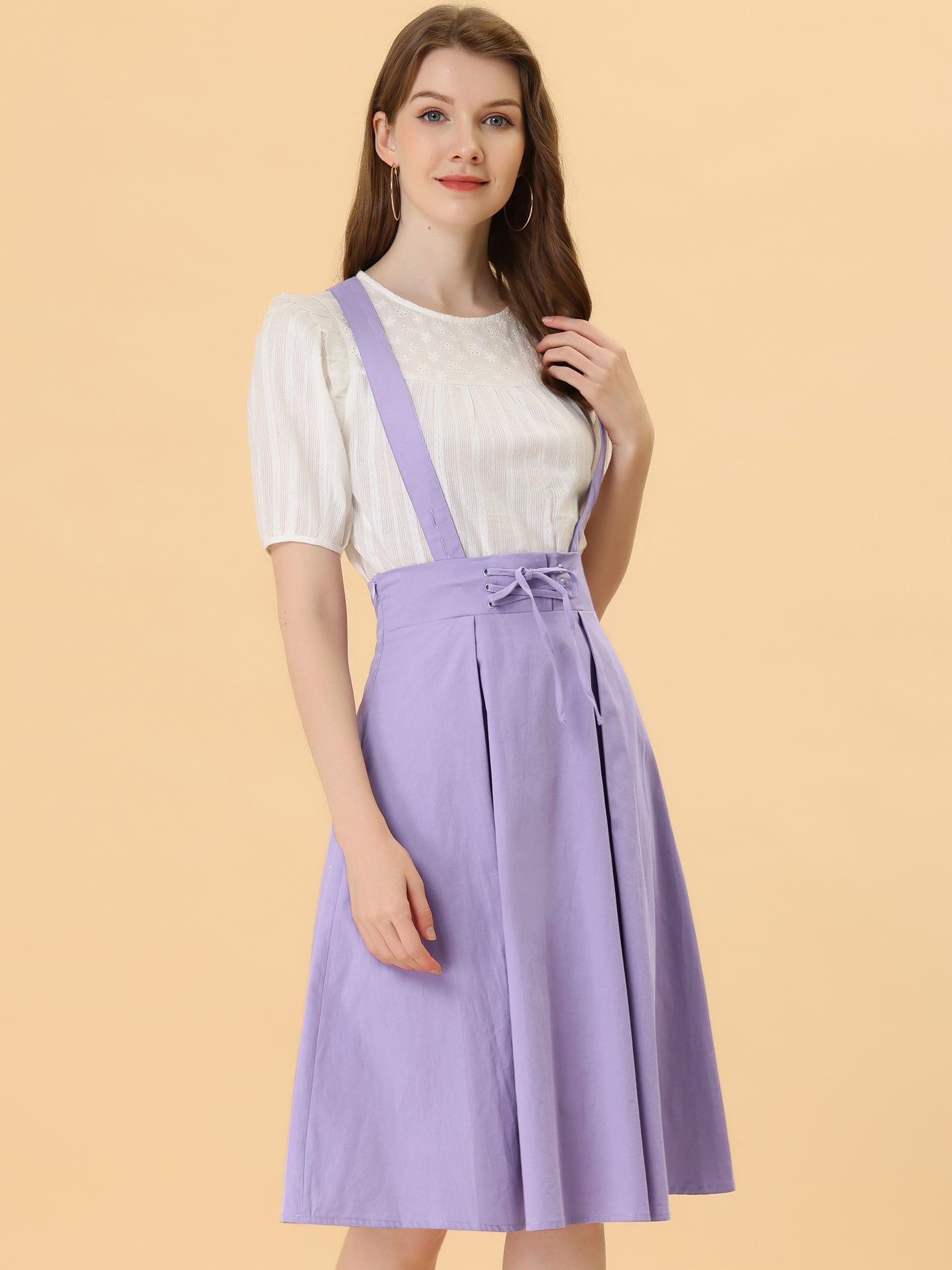 Falda con tirantes y cintura alta para mujer, mono, corsé, falda skater, minivestido corto