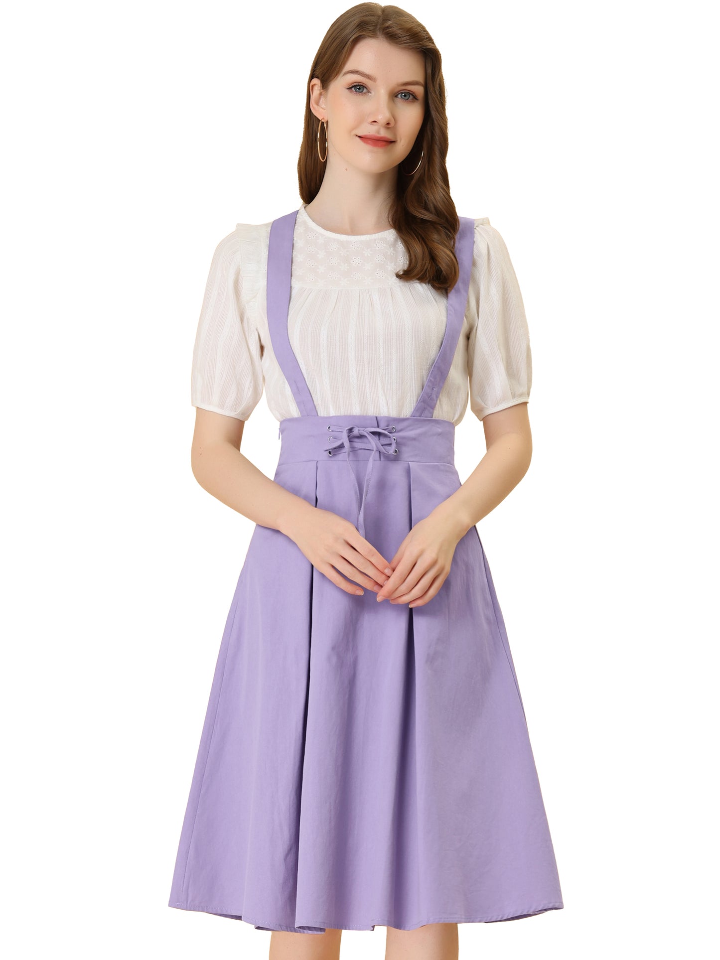 Falda con tirantes y cintura alta para mujer, mono, corsé, falda skater, minivestido corto