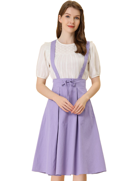 Falda con tirantes y cintura alta para mujer, mono, corsé, falda skater, minivestido corto