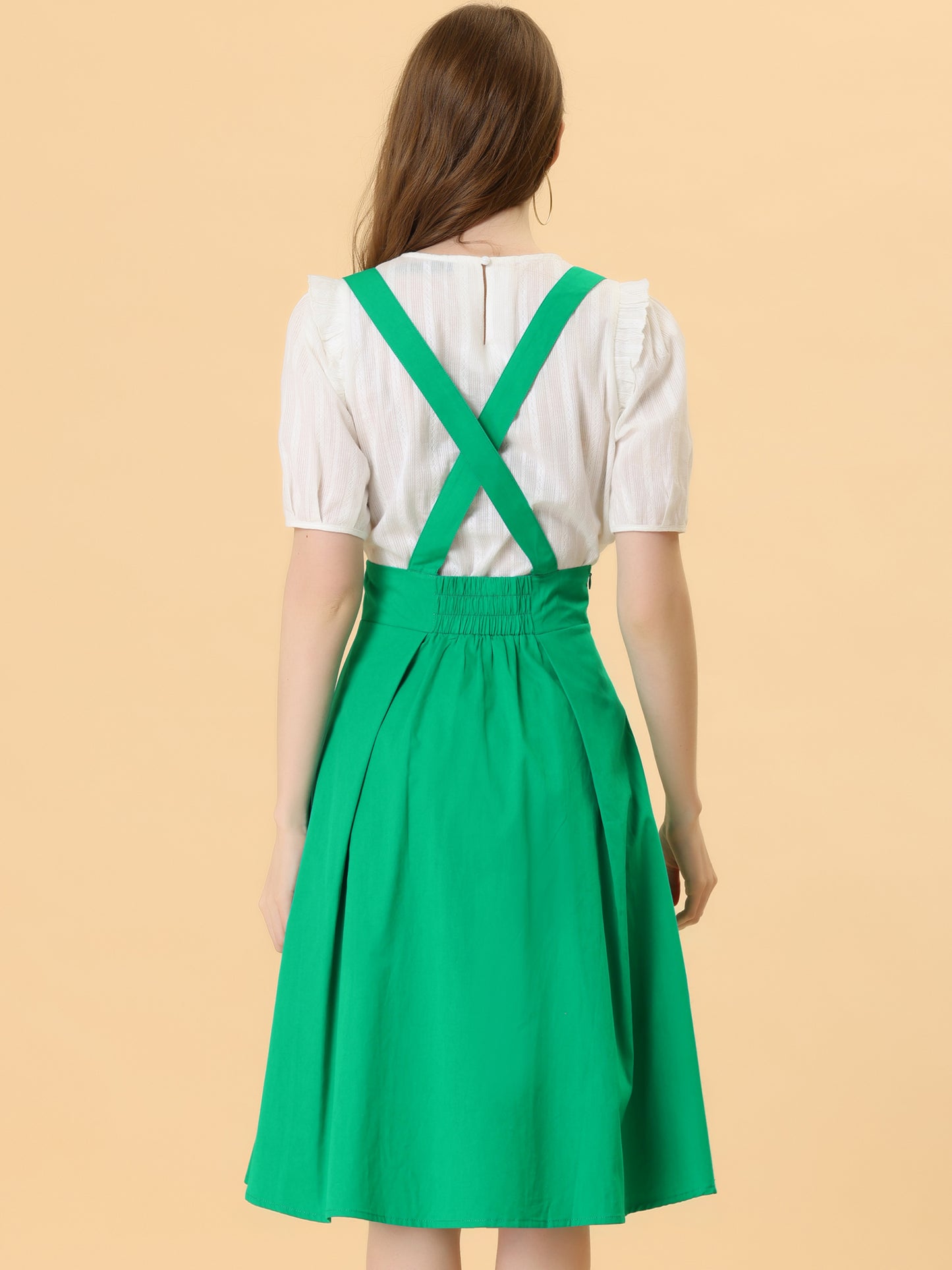 Falda con tirantes y cintura alta para mujer, mono, corsé, falda skater, minivestido corto