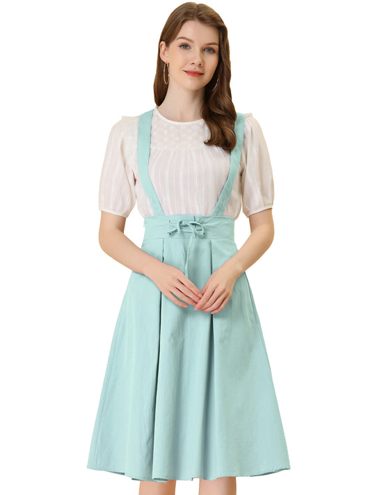 Women's Suspender Skirt High Waist Overall Corset Skater Skirt Short Mini Dress