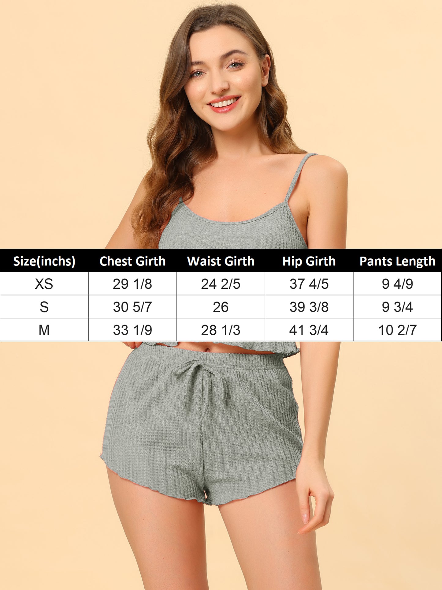 Pyjamas d'intérieur pour femmes, hauts camisole d'été avec shorts, vêtements de nuit, ensembles de pyjama camisole en tricot