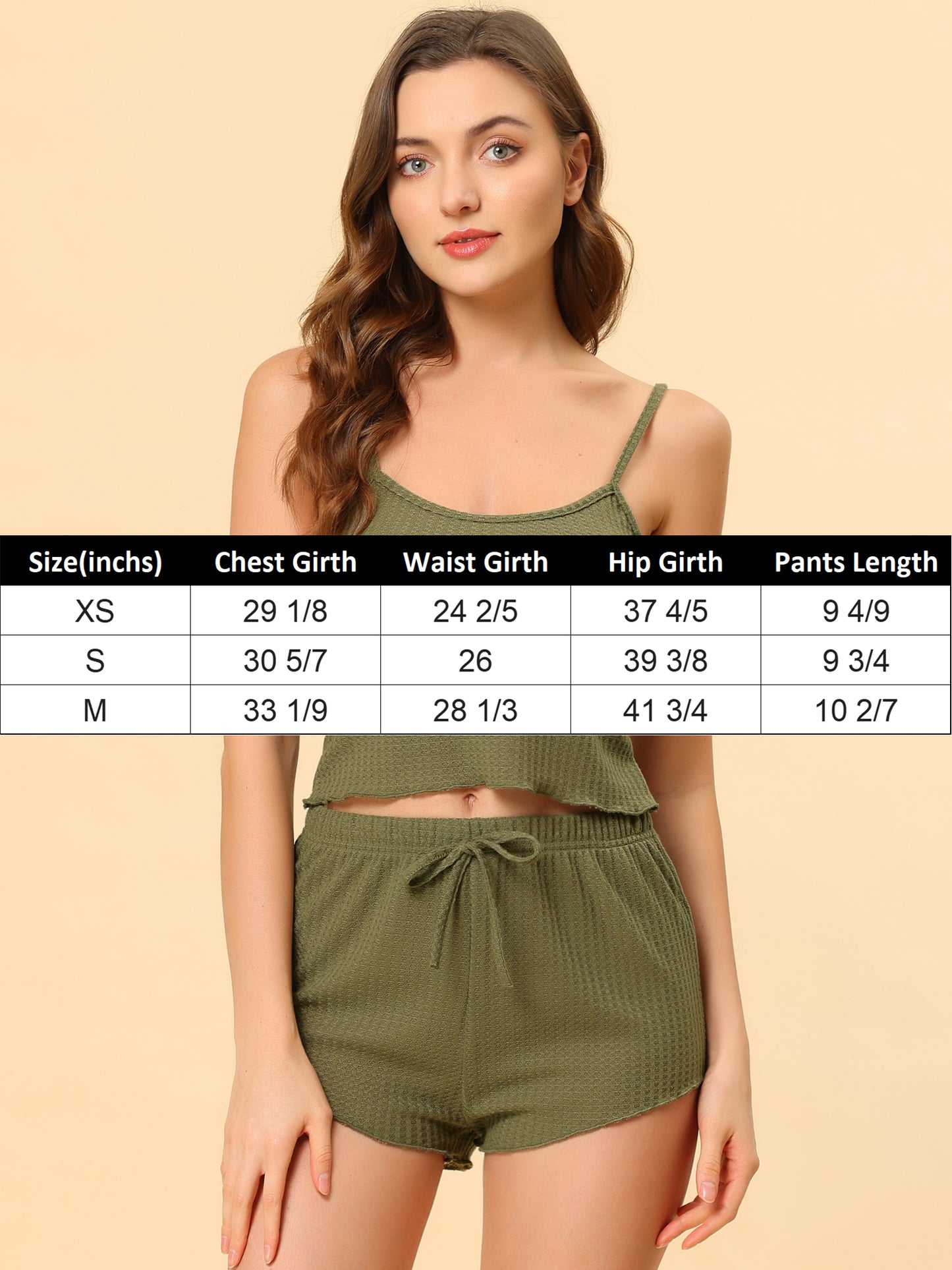 Women's Lounge Pajamas Summer Cami Tops with Shorts Sleepwear Knit Camisole PJ Sets