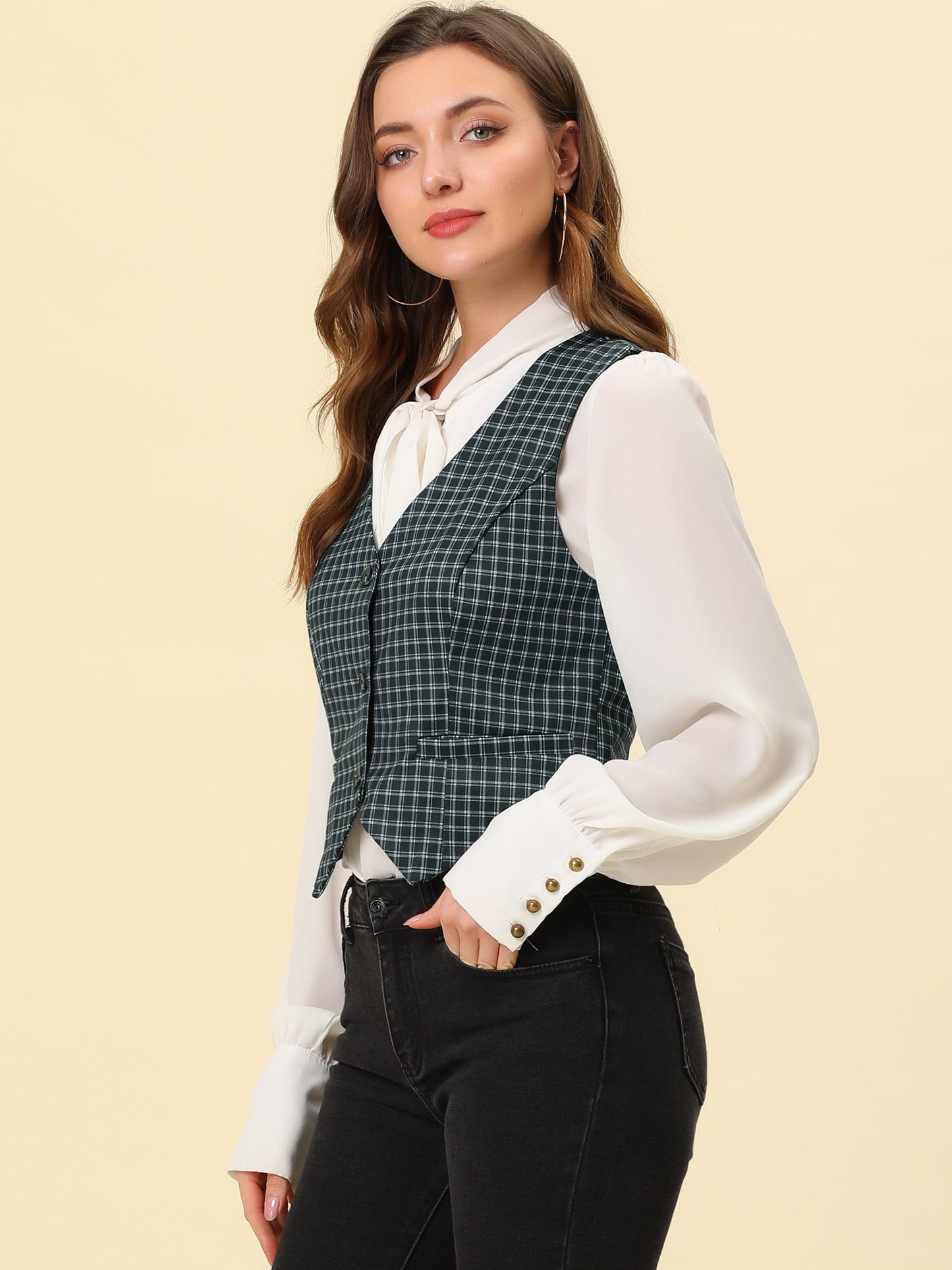 Women's Waistcoat Steampunk Dressy Sleeveless Jacket Versatile Racerback Suit Vests (Available in Plus Size)