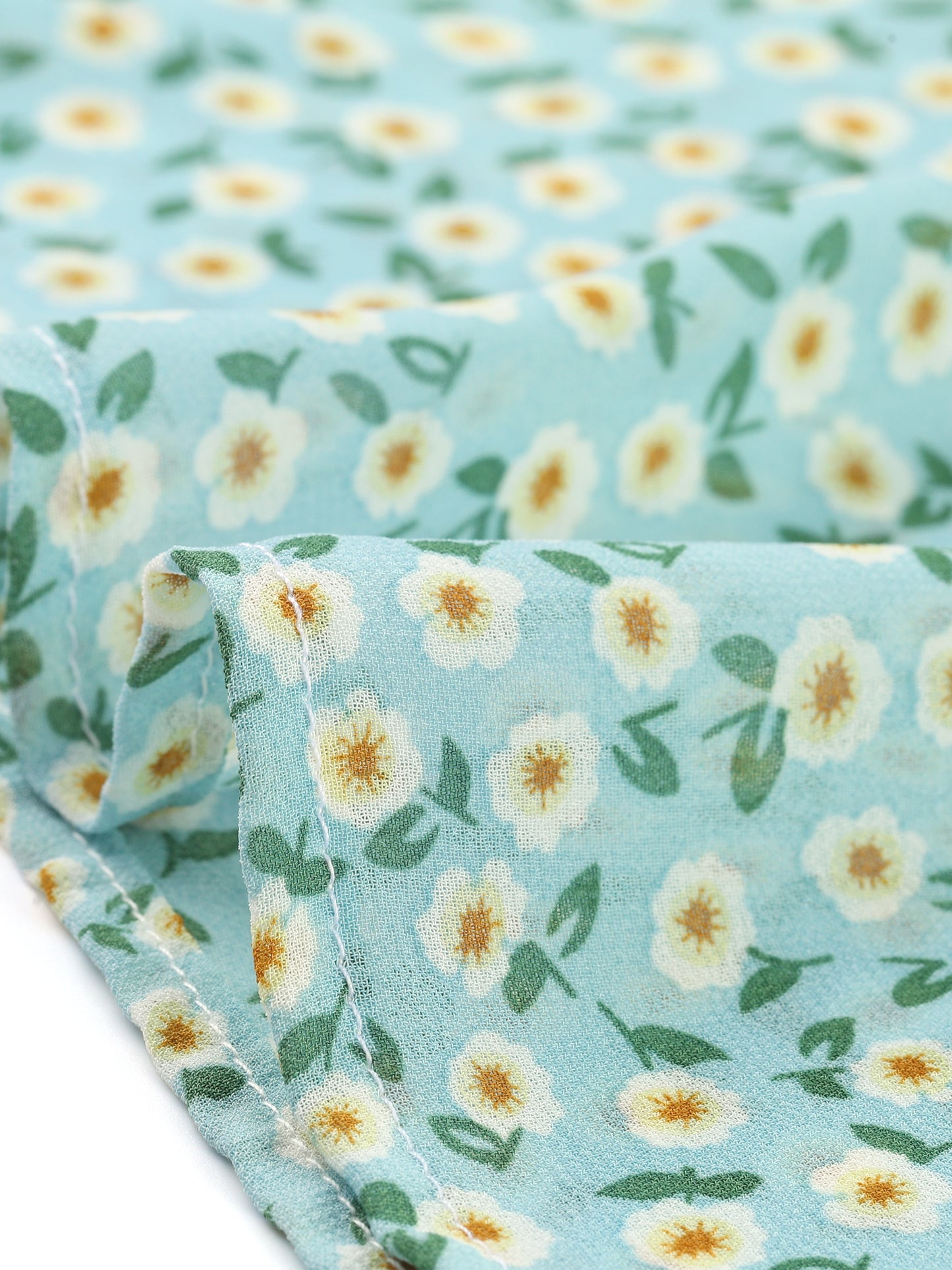 Falda midi de gasa con volantes, cintura elástica y diseño floral para mujer