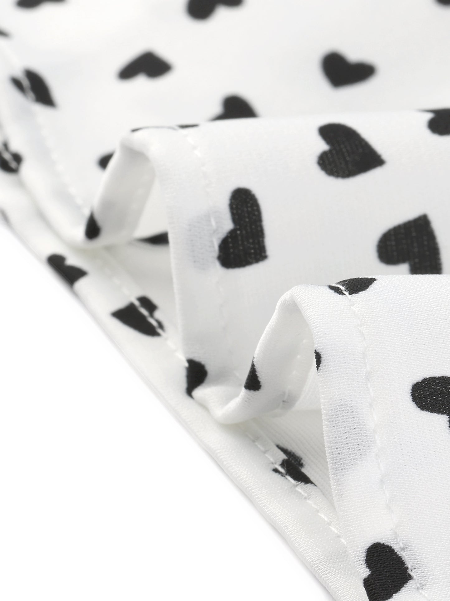 Women's Contrast Doll Collar Polka Dots Short Sleeves Blouse Shirt Top
