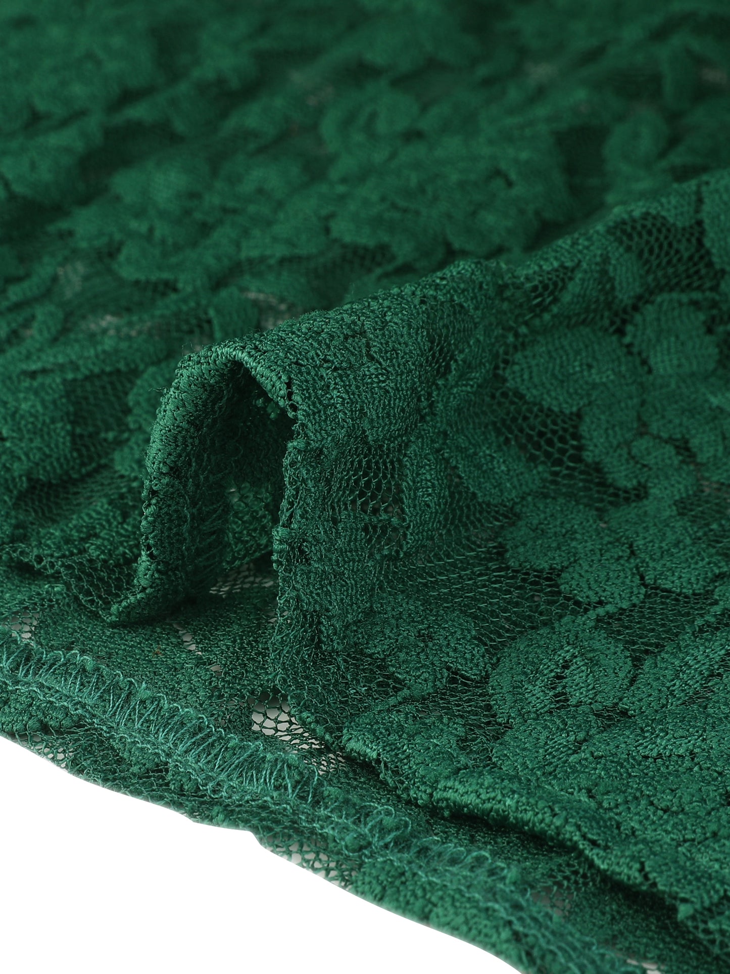 Women's Floral Lace Turtleneck Puff Long Sleeve See Through Sheer Blouse