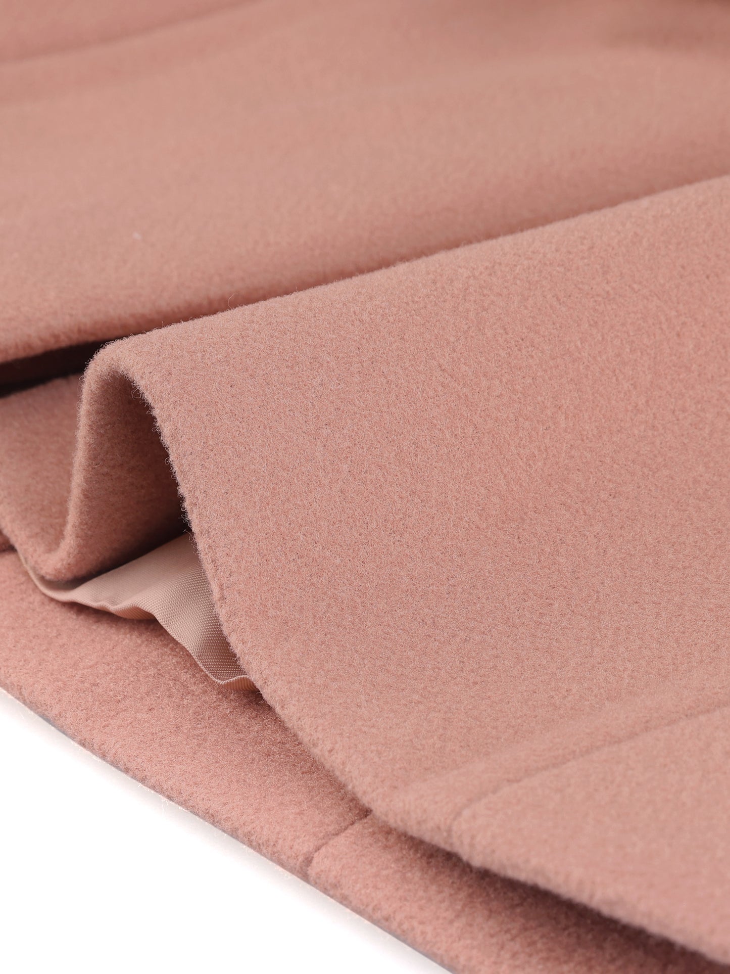 Allegra K Notched Lapel Single Breasted Outwear Winter Coat Dusty Pink
